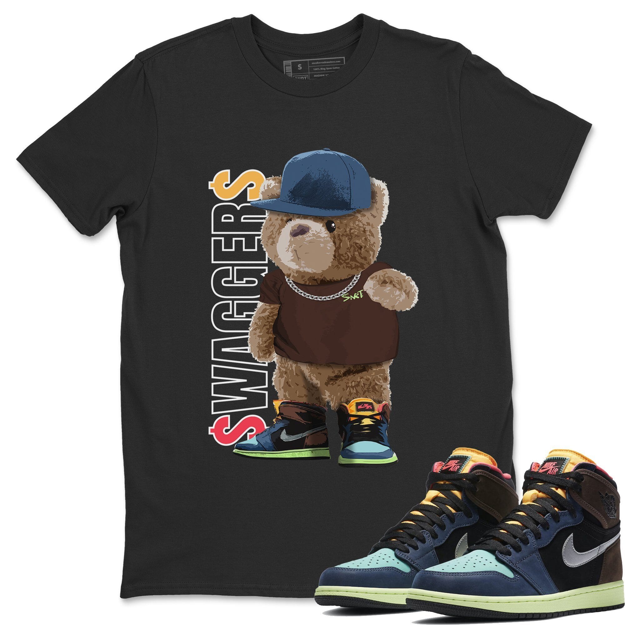 Jordan 1 Bio Hack Sneaker Match Tees Bear Swaggers Sneaker Tees Jordan 1 Bio Hack Jordan to match sneaker T-Shirt Crew Neck Shirts