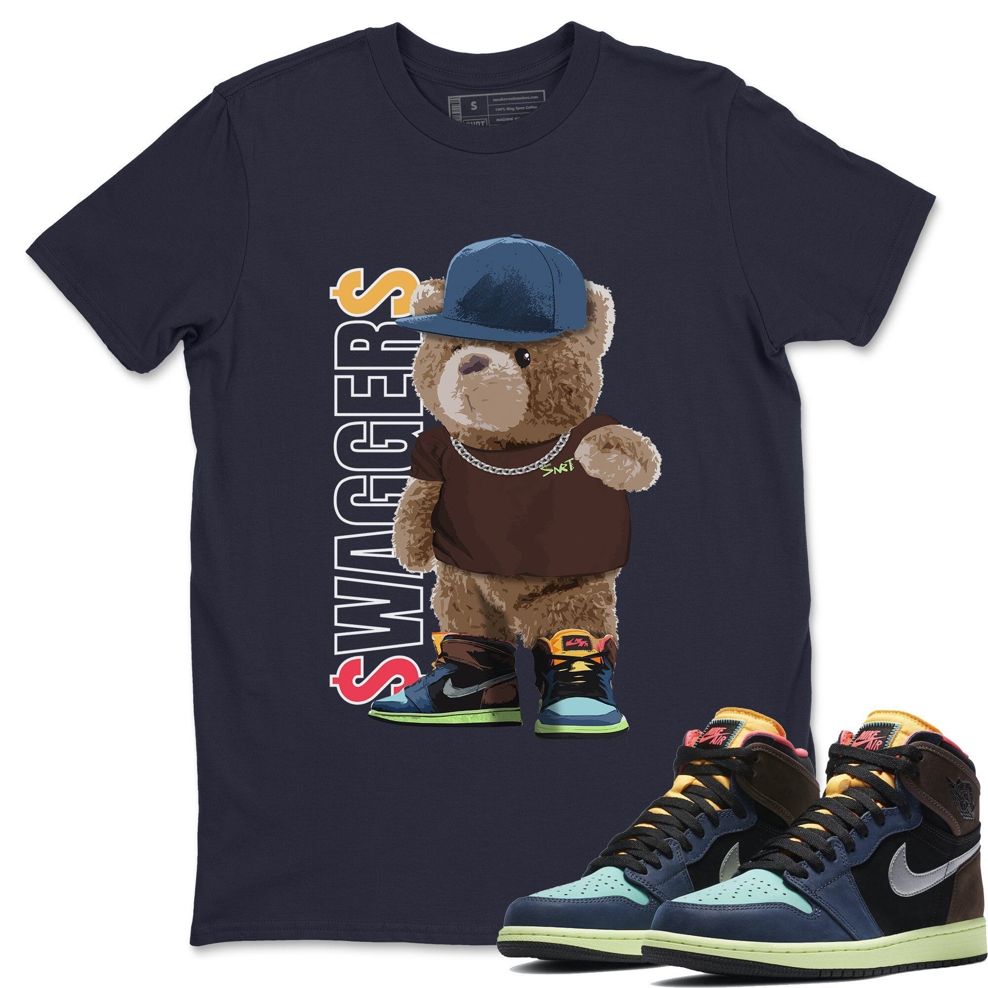 Jordan 1 Bio Hack Sneaker Match Tees Bear Swaggers Sneaker Tees Jordan 1 Bio Hack Jordan to match sneaker T-Shirt Crew Neck Shirts