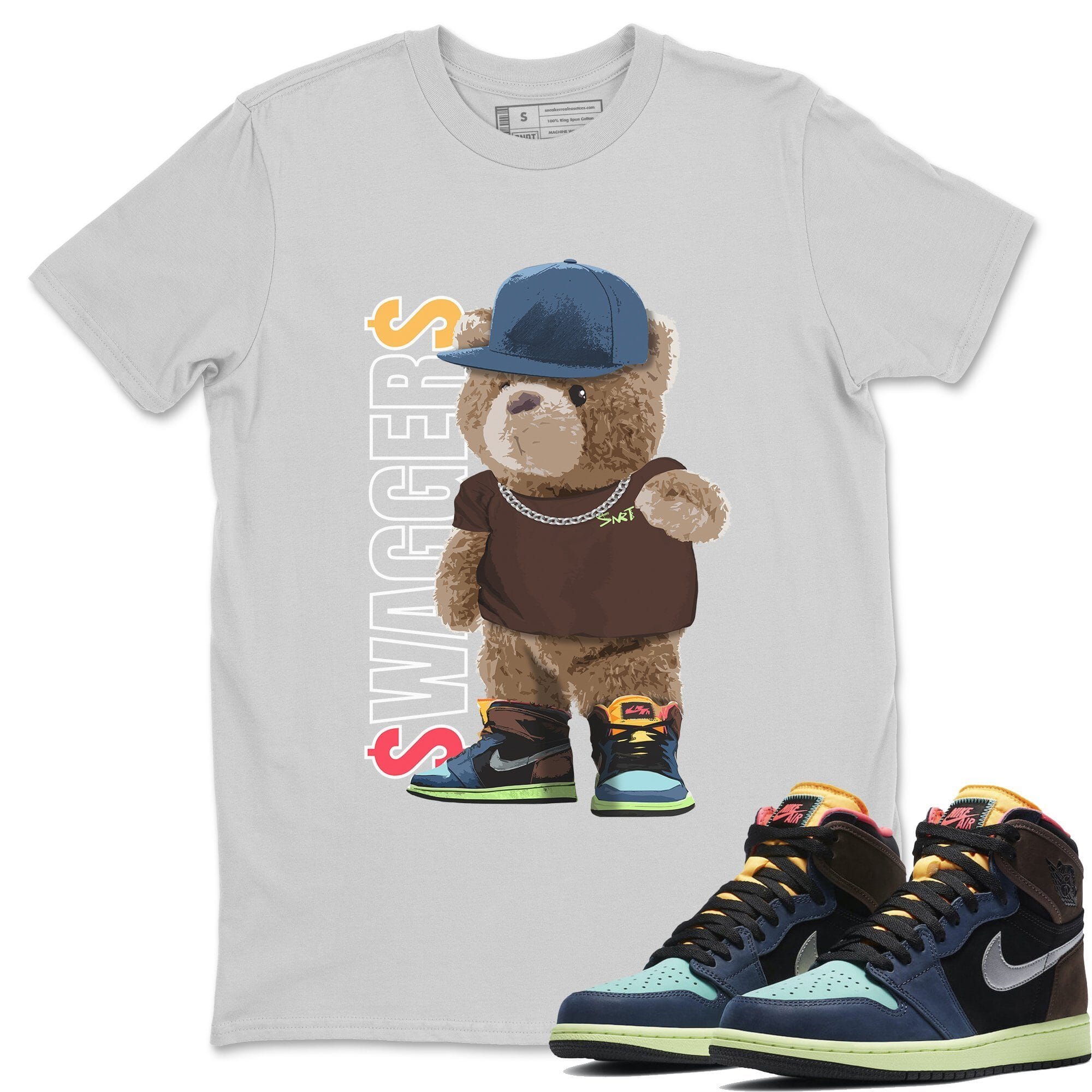 Jordan 1 Bio Hack Sneaker Match Tees Bear Swaggers Sneaker Tees Jordan 1 Bio Hack Jordan to match sneaker T-Shirt Crew Neck Shirts