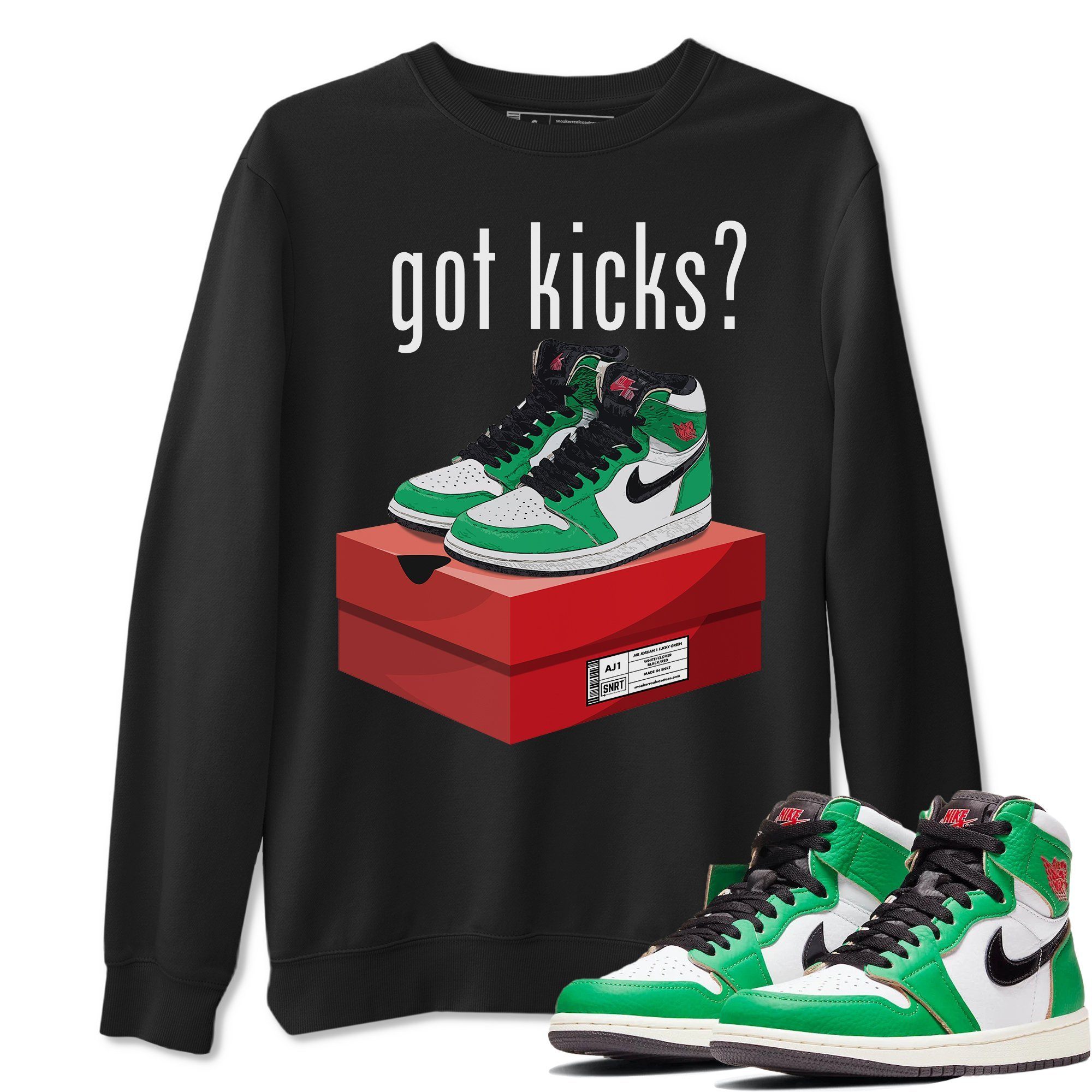 Jordan 1 Lucky Green Shirt To Match Jordans Got Kicks Sneaker Tees Jordan 1 Lucky Green Drip Gear Zone Sneaker Matching Clothing Unisex Shirts