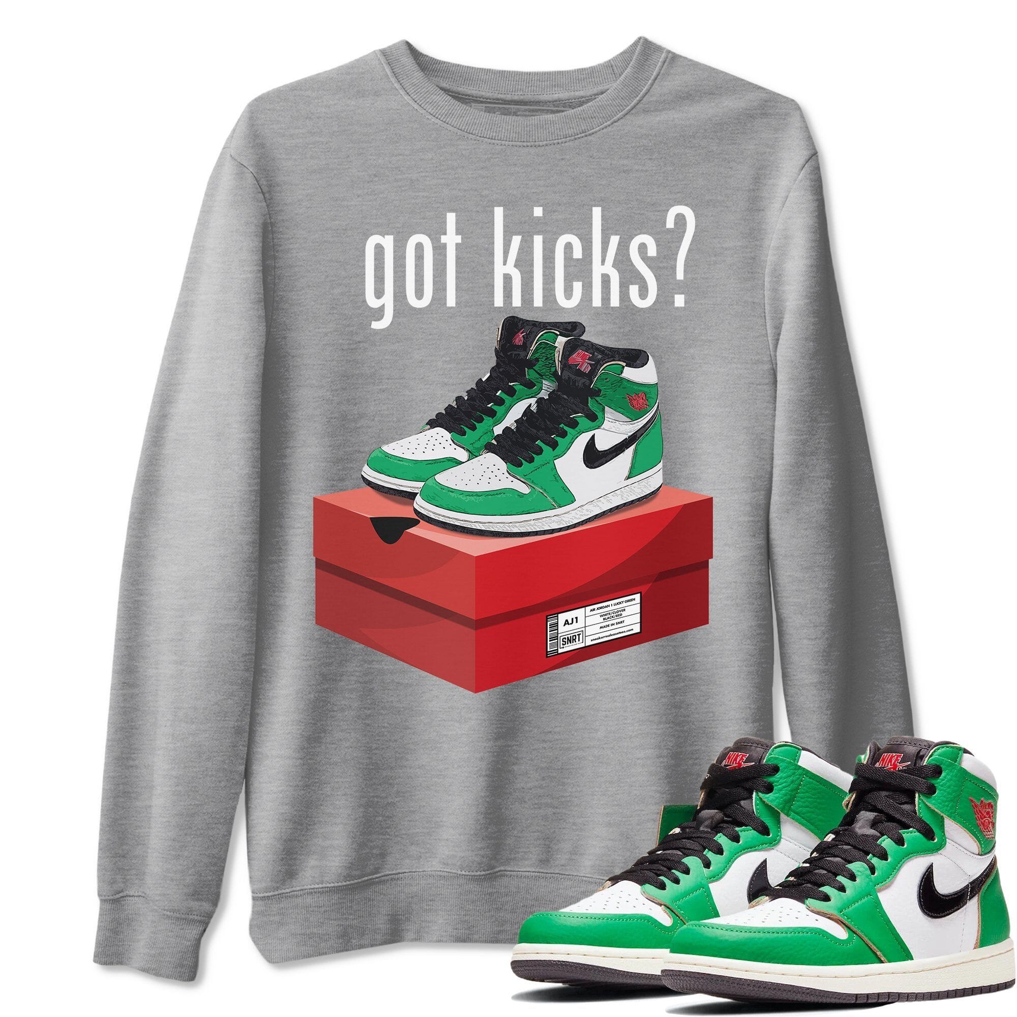 Jordan 1 Lucky Green Shirt To Match Jordans Got Kicks Sneaker Tees Jordan 1 Lucky Green Drip Gear Zone Sneaker Matching Clothing Unisex Shirts