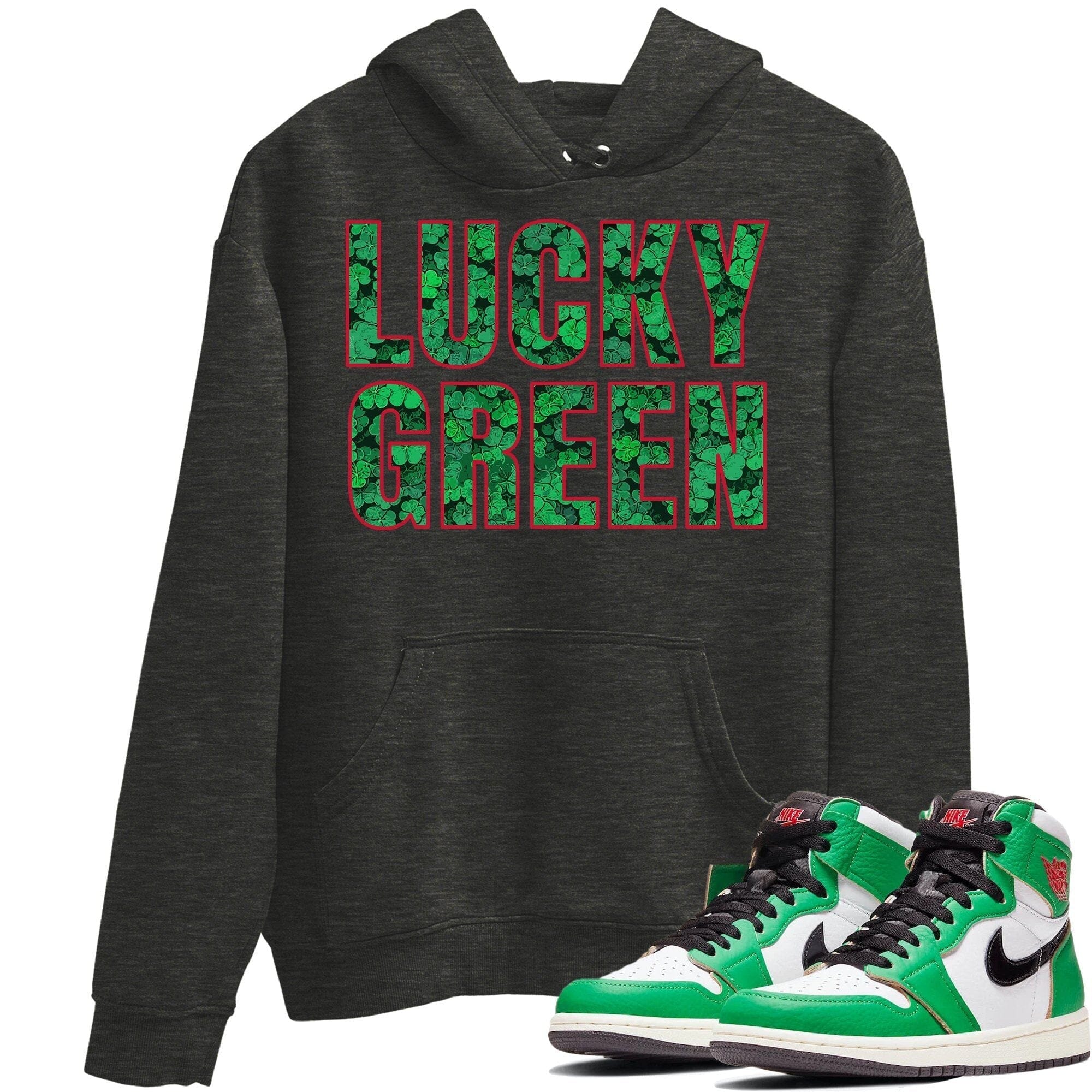 Jordan 1 Lucky Green Shirt To Match Jordans Lucky Green Sneaker Tees Jordan 1 Lucky Green Drip Gear Zone Sneaker Matching Clothing Unisex Shirts