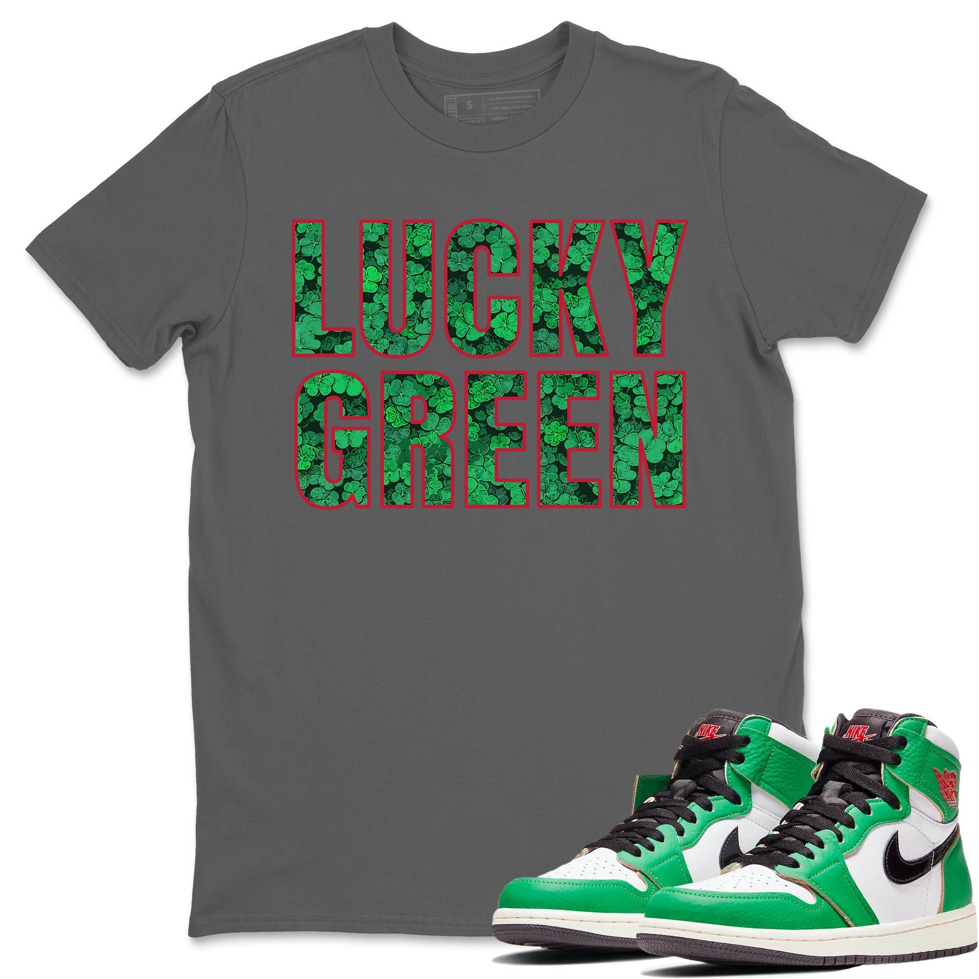 Jordan 1 Lucky Green Shirt To Match Jordans Lucky Green Sneaker Tees Jordan 1 Lucky Green Drip Gear Zone Sneaker Matching Clothing Unisex Shirts