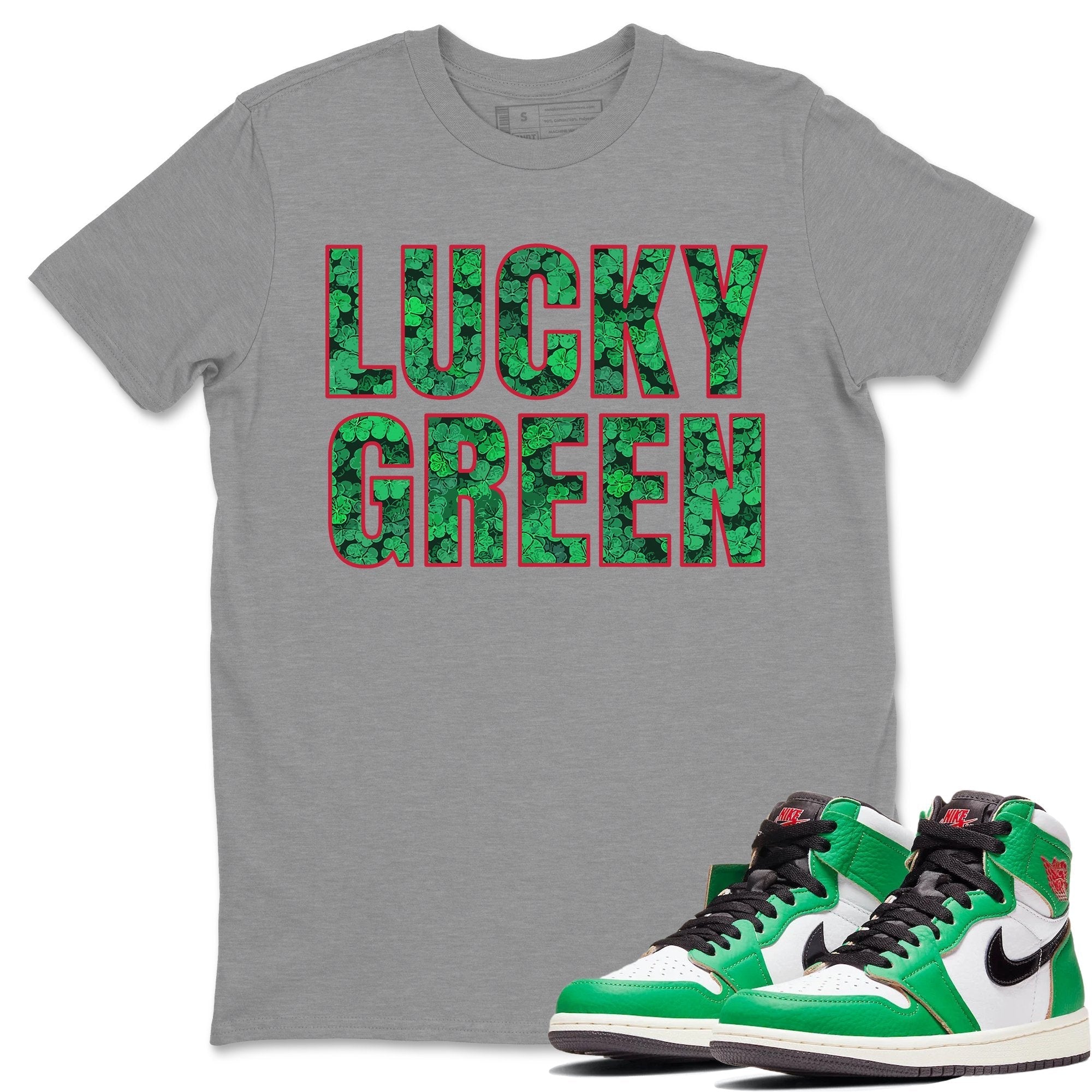 Jordan 1 Lucky Green Shirt To Match Jordans Lucky Green Sneaker Tees Jordan 1 Lucky Green Drip Gear Zone Sneaker Matching Clothing Unisex Shirts