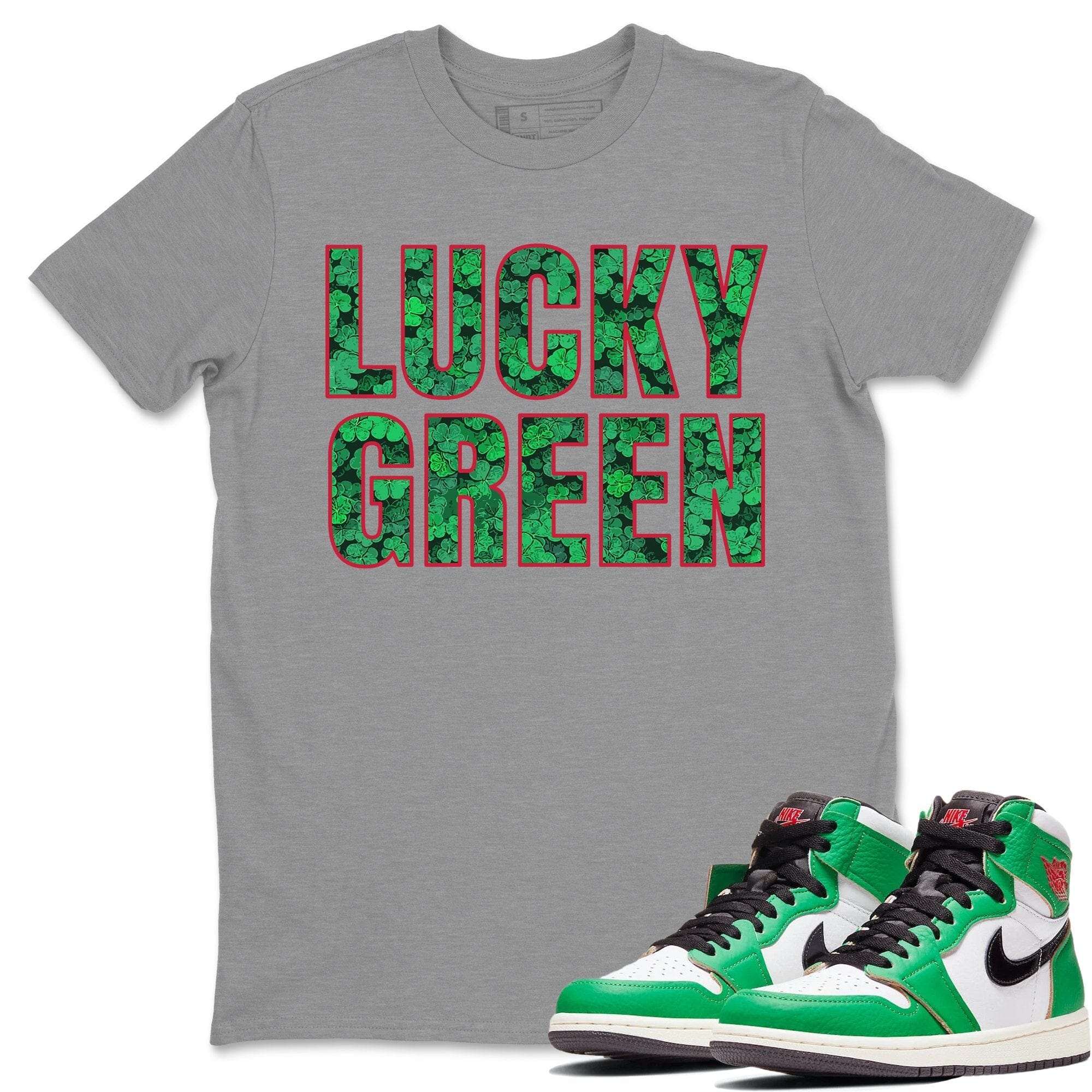 Jordan 1 Lucky Green Shirt To Match Jordans Lucky Green Sneaker Tees Jordan 1 Lucky Green Drip Gear Zone Sneaker Matching Clothing Unisex Shirts