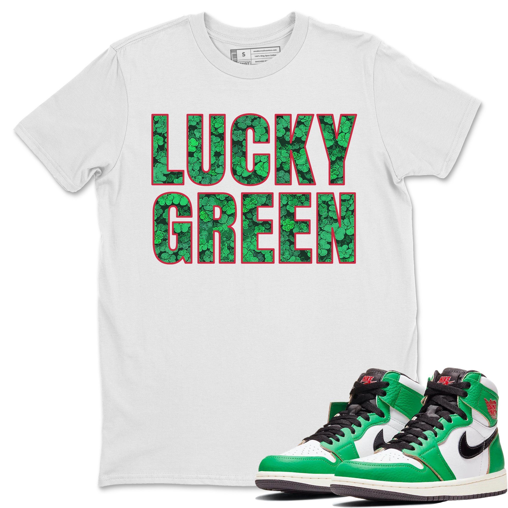 Jordan 1 Lucky Green Shirt To Match Jordans Lucky Green Sneaker Tees Jordan 1 Lucky Green Drip Gear Zone Sneaker Matching Clothing Unisex Shirts