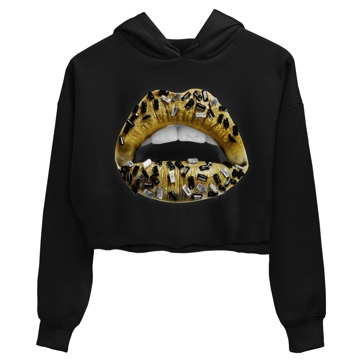 Jordan 1 Metallic Gold Sneaker Matching T-Shirt Lips Jewel Sneaker Tees Jordan 1 Metallic Gold Sneaker Release Tees Women's Shirts