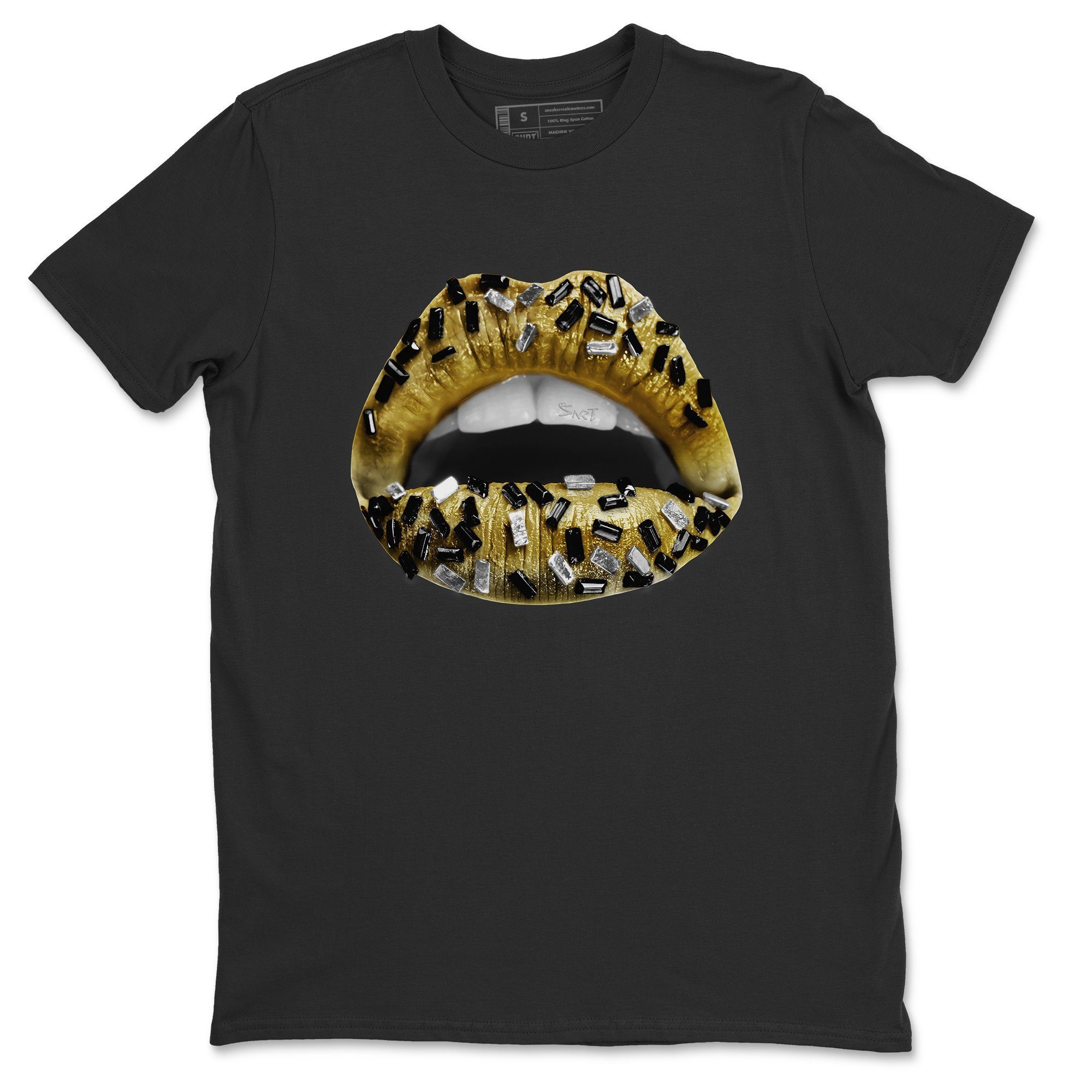 Jordan 1 Metallic Gold Shirt To Match Jordans Lips Jewel Sneaker Tees Jordan 1 Metallic Gold Drip Gear Zone Sneaker Matching Clothing Unisex Shirts