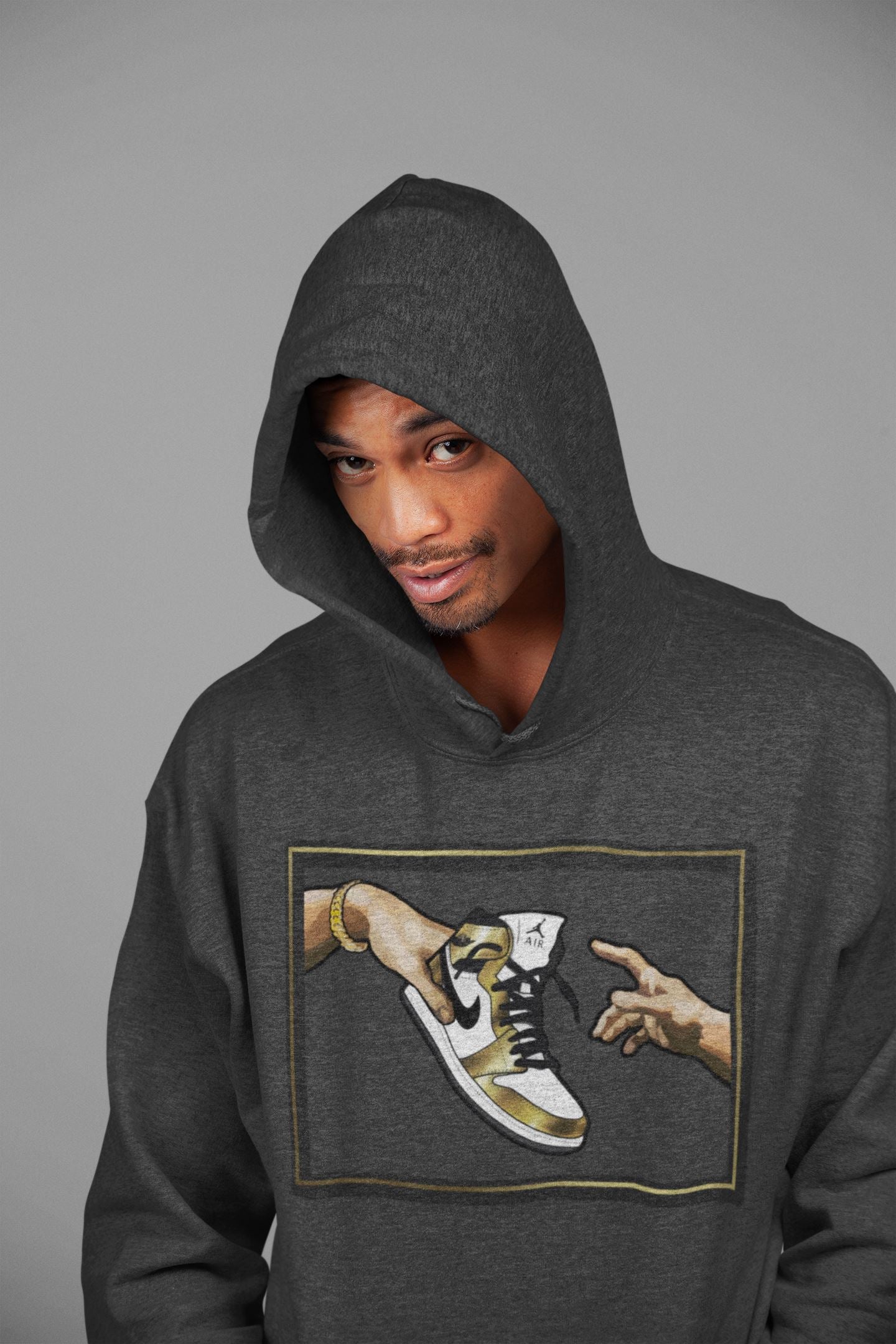 Jordan 1 Metallic Gold Shirt To Match Jordans Adam's Creation Sneaker Tees Jordan 1 Metallic Gold Drip Gear Zone Sneaker Matching Clothing Unisex Shirts