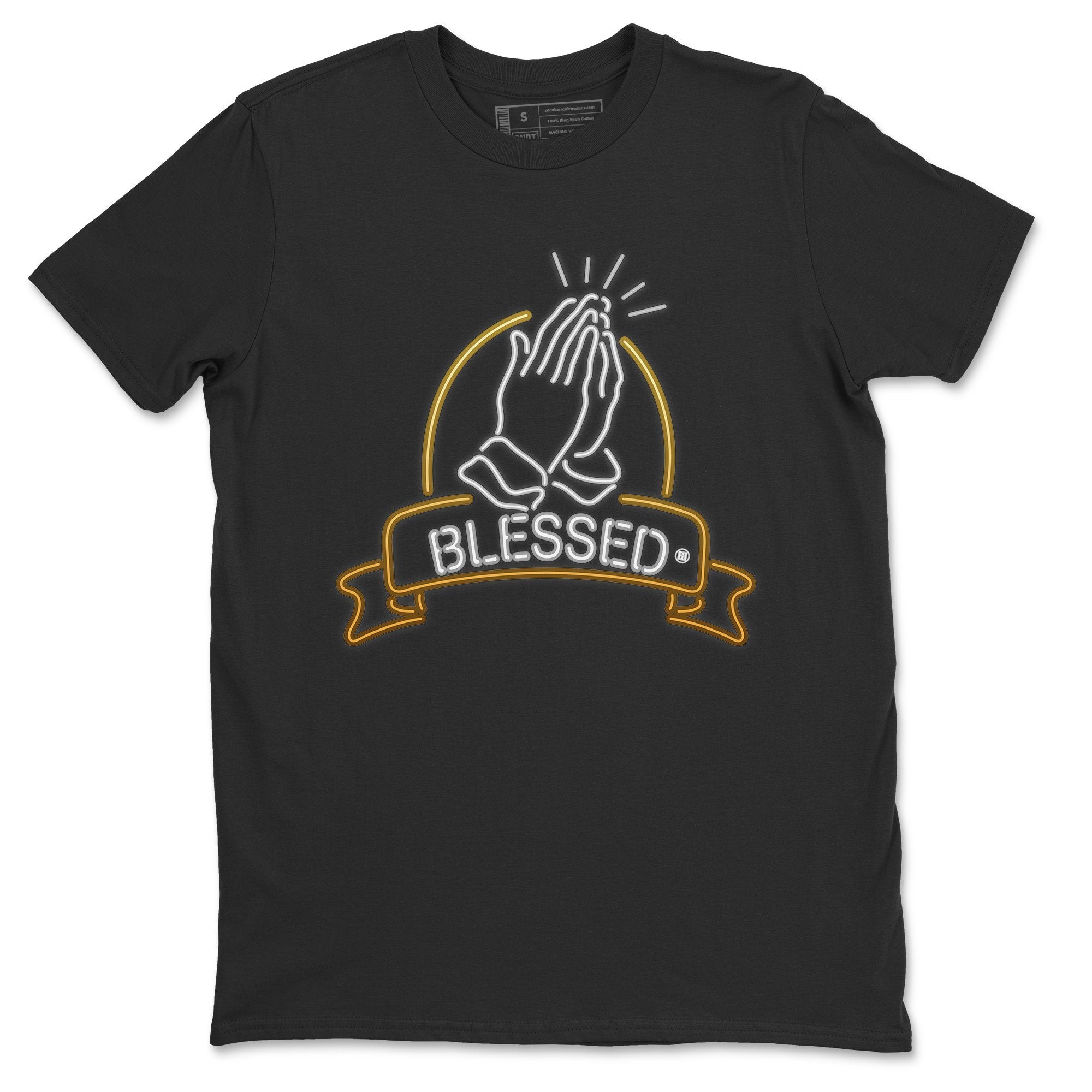 Jordan 1 Metallic Gold Shirt To Match Jordans Blessed Sneaker Tees Jordan 1 Metallic Gold Drip Gear Zone Sneaker Matching Clothing Unisex Shirts