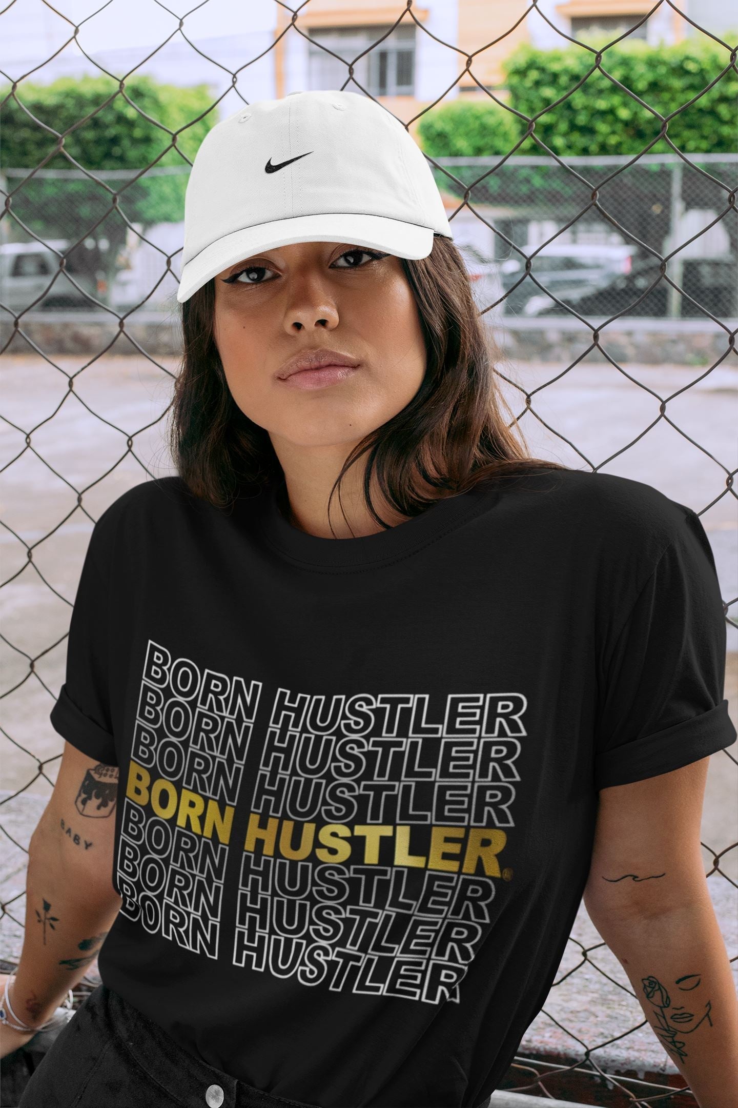 Jordan 1 Metallic Gold Shirt To Match Jordans Born Hustler Sneaker Tees Jordan 1 Metallic Gold Drip Gear Zone Sneaker Matching Clothing Unisex Shirts