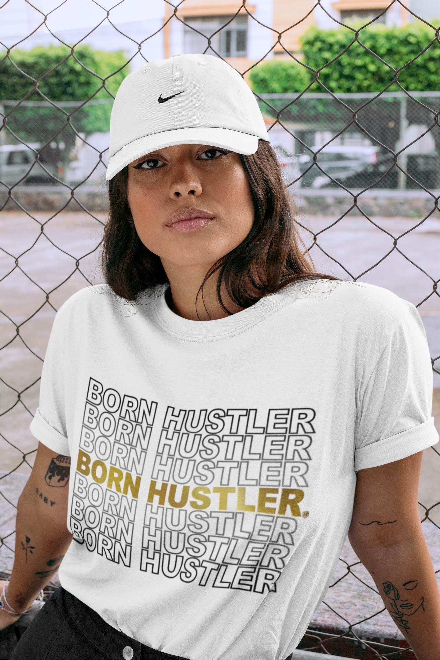 Jordan 1 Metallic Gold Shirt To Match Jordans Born Hustler Sneaker Tees Jordan 1 Metallic Gold Drip Gear Zone Sneaker Matching Clothing Unisex Shirts