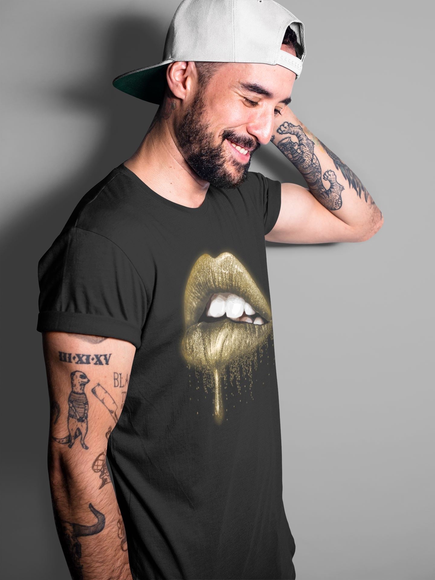 Jordan 1 Metallic Gold Shirt To Match Jordans Dripping Lips Sneaker Tees Jordan 1 Metallic Gold Drip Gear Zone Sneaker Matching Clothing Unisex Shirts