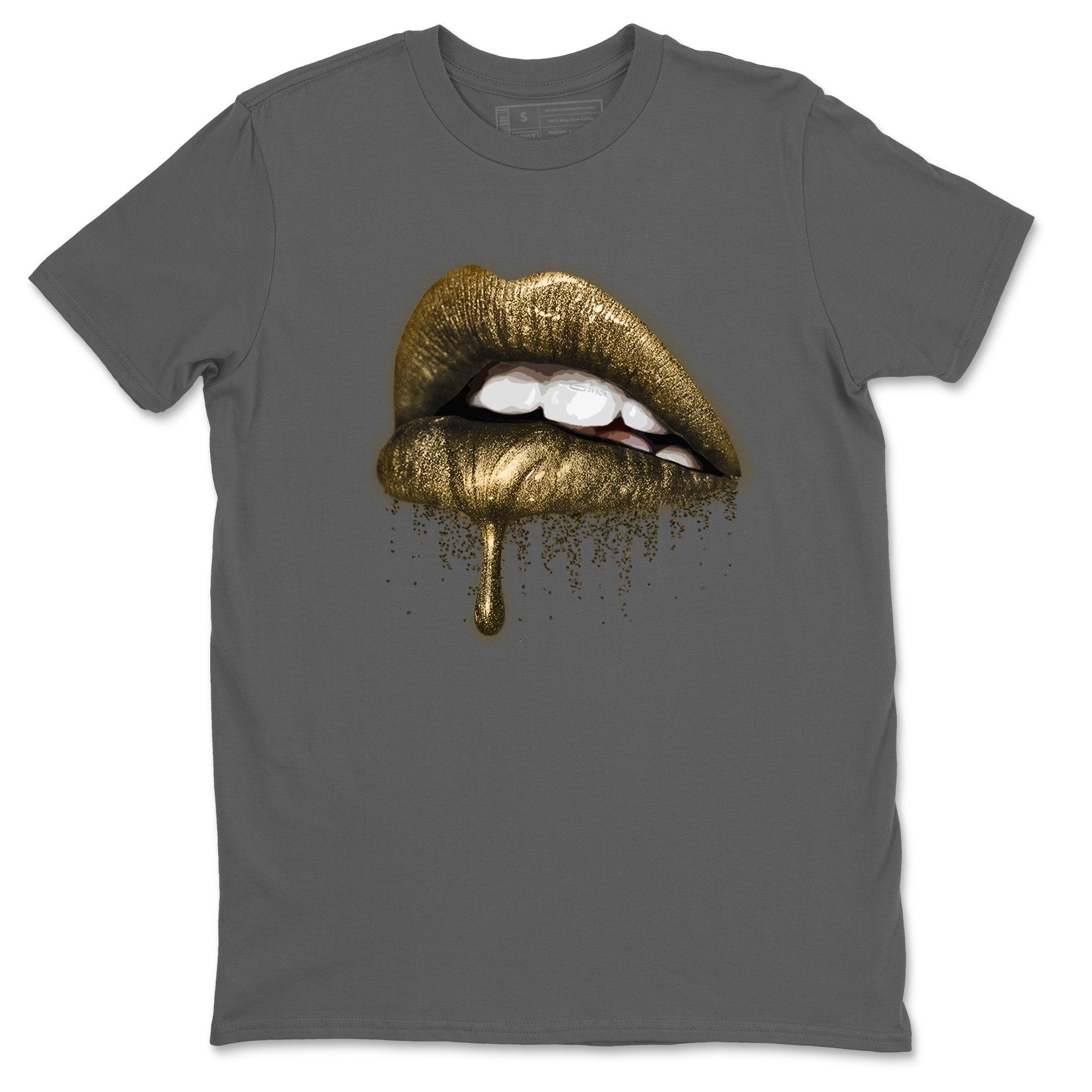 Jordan 1 Metallic Gold Shirt To Match Jordans Dripping Lips Sneaker Tees Jordan 1 Metallic Gold Drip Gear Zone Sneaker Matching Clothing Unisex Shirts