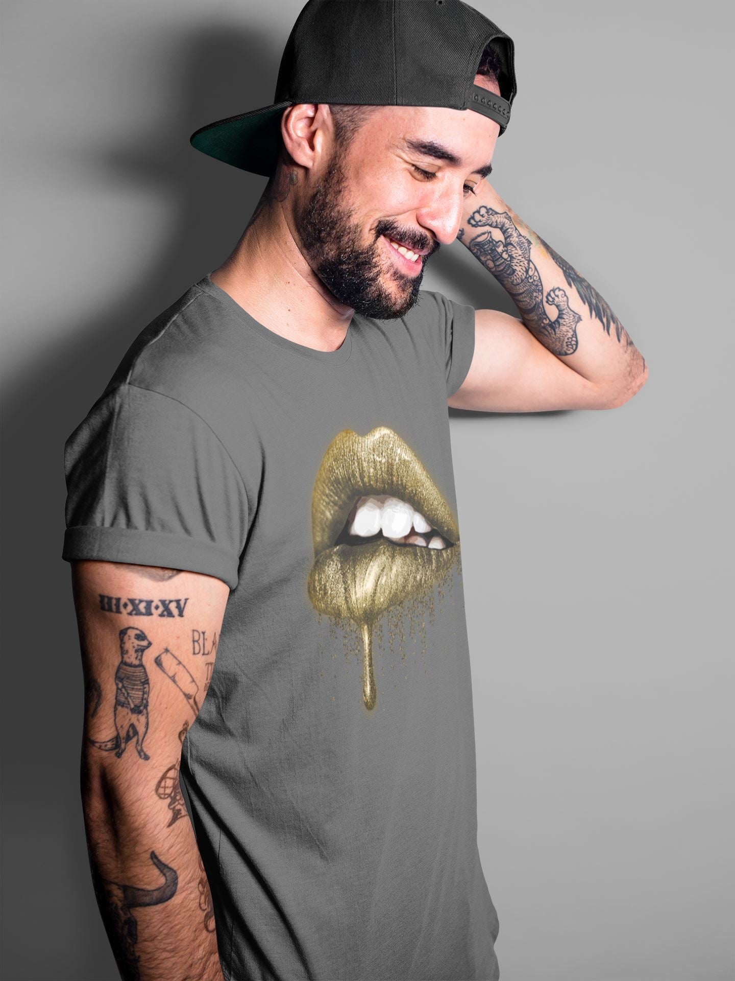 Jordan 1 Metallic Gold Shirt To Match Jordans Dripping Lips Sneaker Tees Jordan 1 Metallic Gold Drip Gear Zone Sneaker Matching Clothing Unisex Shirts