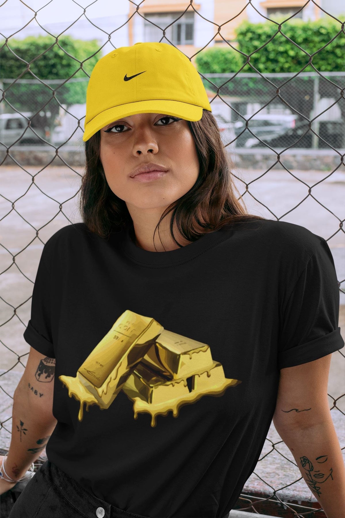 Jordan 1 Metallic Gold Sneaker Tees Drip Gear Zone Gold Bar Sneaker Tees Jordan 1 Metallic Gold Shirt Unisex Shirts