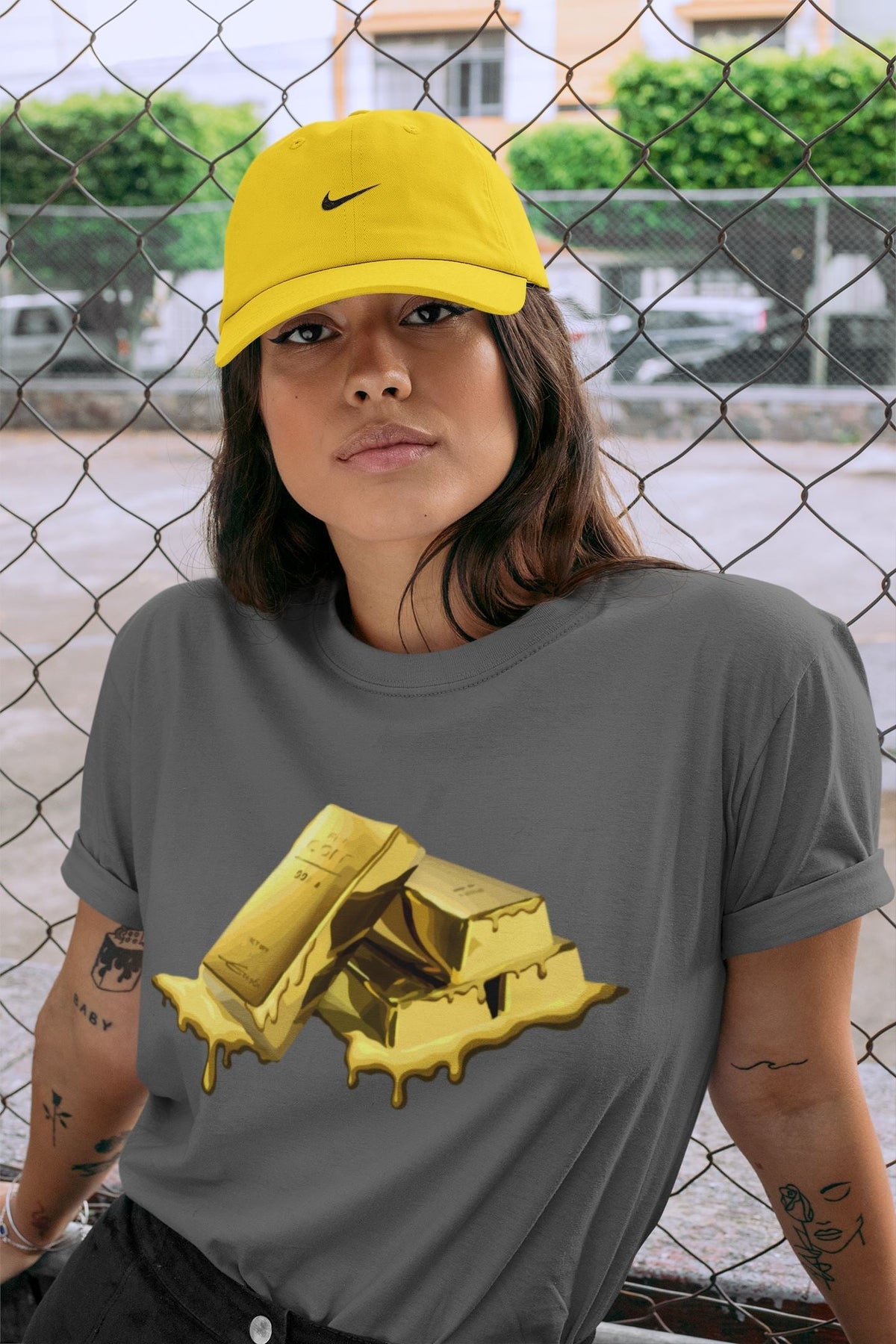 Jordan 1 Metallic Gold Sneaker Tees Drip Gear Zone Gold Bar Sneaker Tees Jordan 1 Metallic Gold Shirt Unisex Shirts