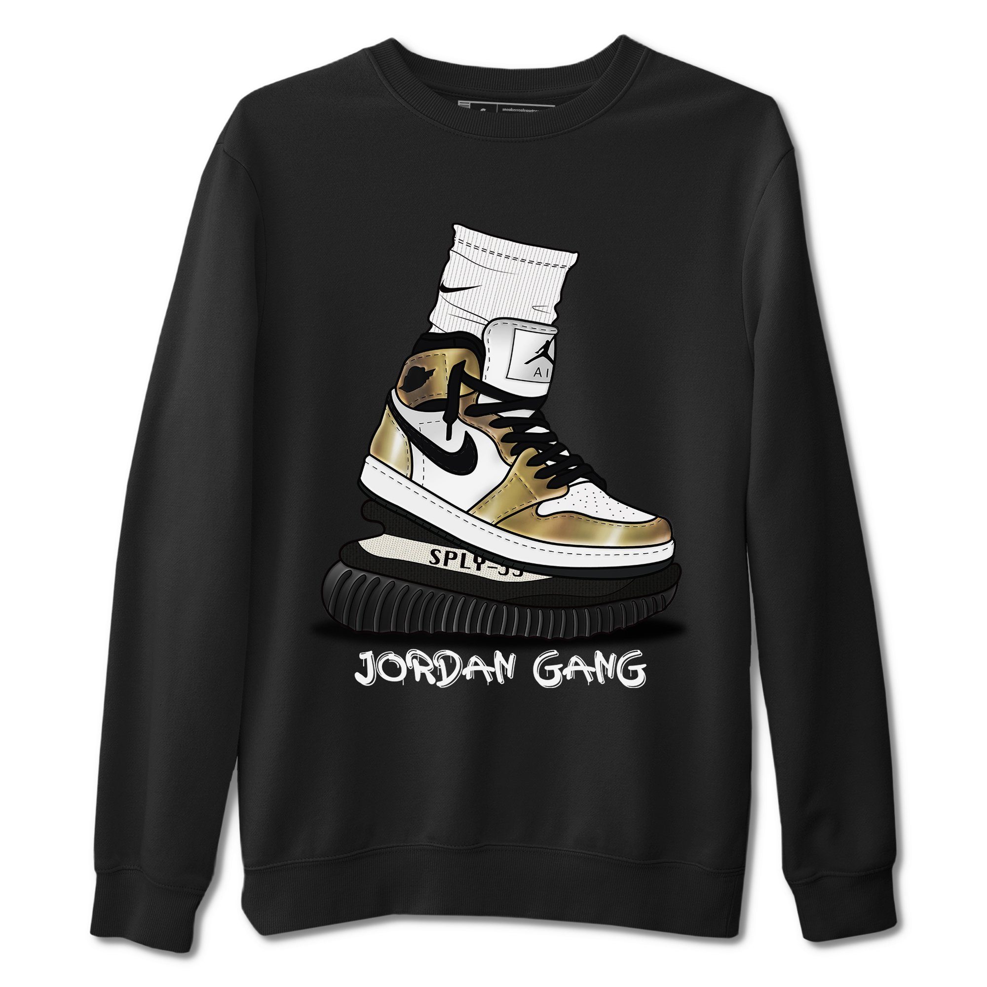 Jordan 1 Metallic Gold Shirt To Match Jordans Jordan Gang Sneaker Tees Jordan 1 Metallic Gold Drip Gear Zone Sneaker Matching Clothing Unisex Shirts