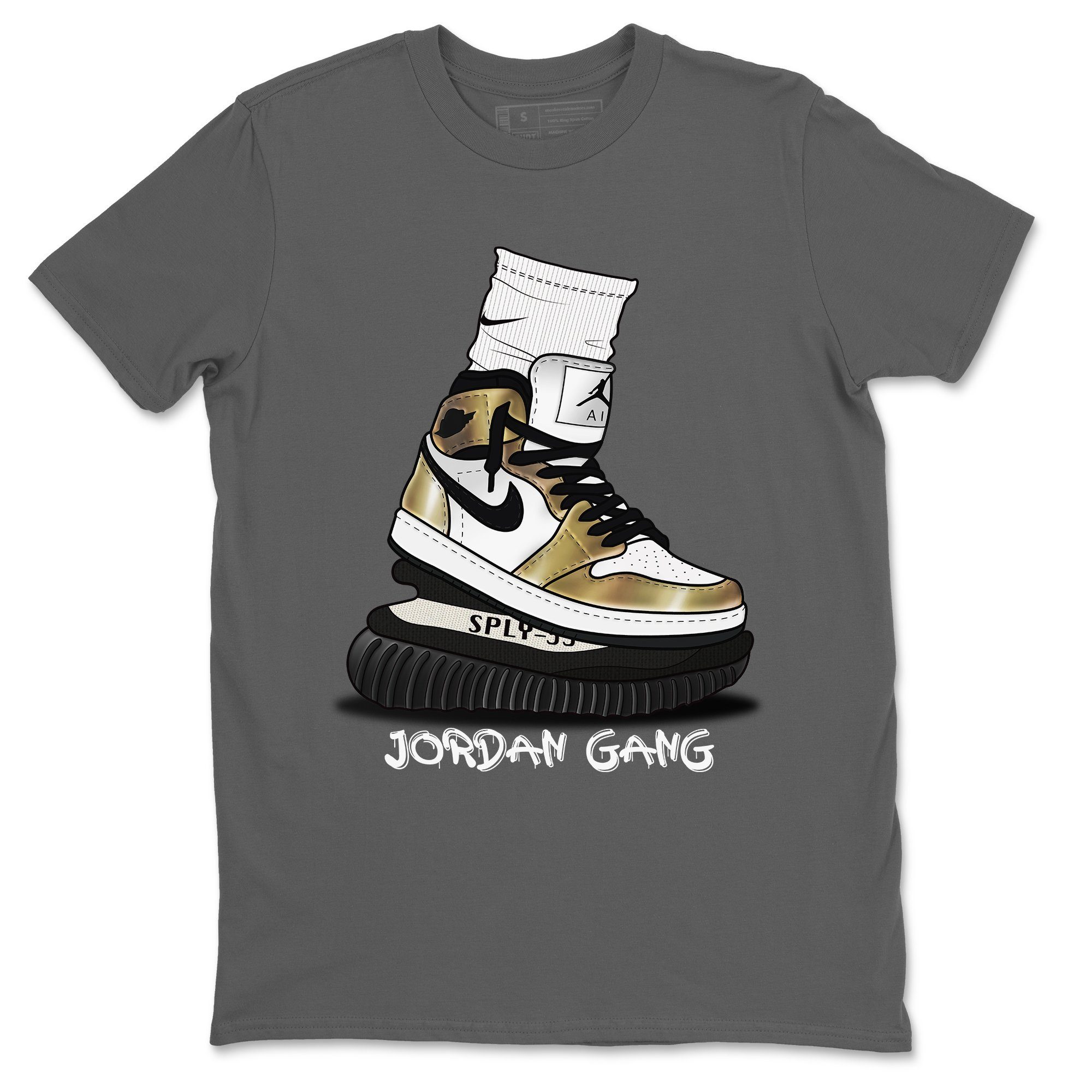 Jordan 1 Metallic Gold Shirt To Match Jordans Jordan Gang Sneaker Tees Jordan 1 Metallic Gold Drip Gear Zone Sneaker Matching Clothing Unisex Shirts
