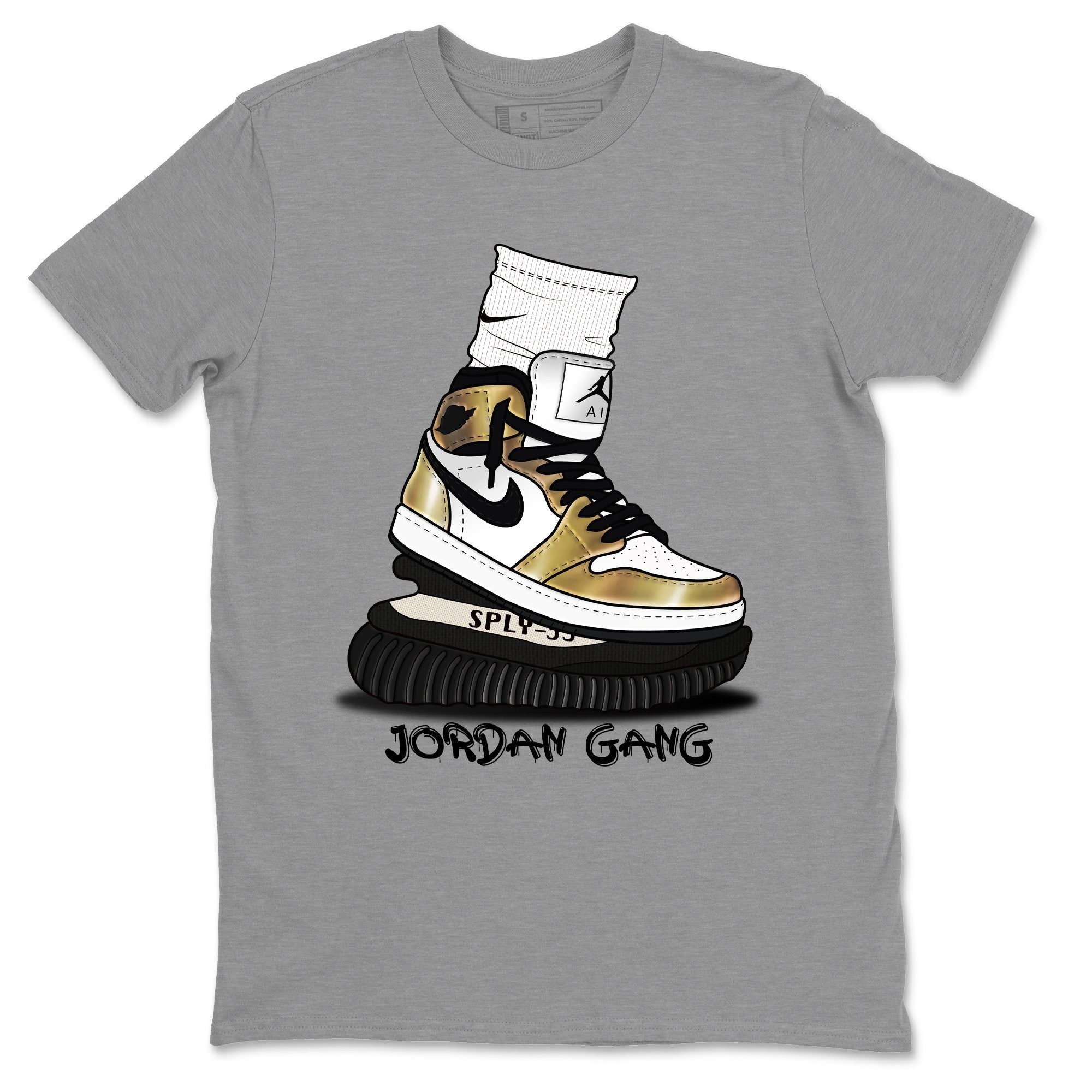 Jordan 1 Metallic Gold Shirt To Match Jordans Jordan Gang Sneaker Tees Jordan 1 Metallic Gold Drip Gear Zone Sneaker Matching Clothing Unisex Shirts