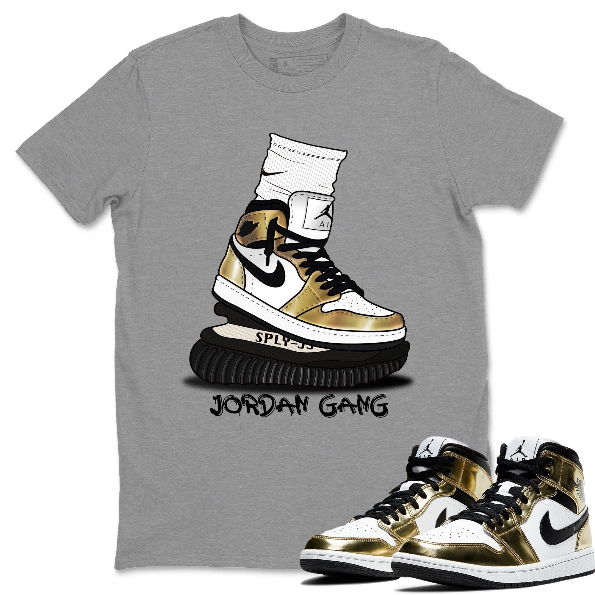 Jordan 1 Metallic Gold Shirt To Match Jordans Jordan Gang Sneaker Tees Jordan 1 Metallic Gold Drip Gear Zone Sneaker Matching Clothing Unisex Shirts