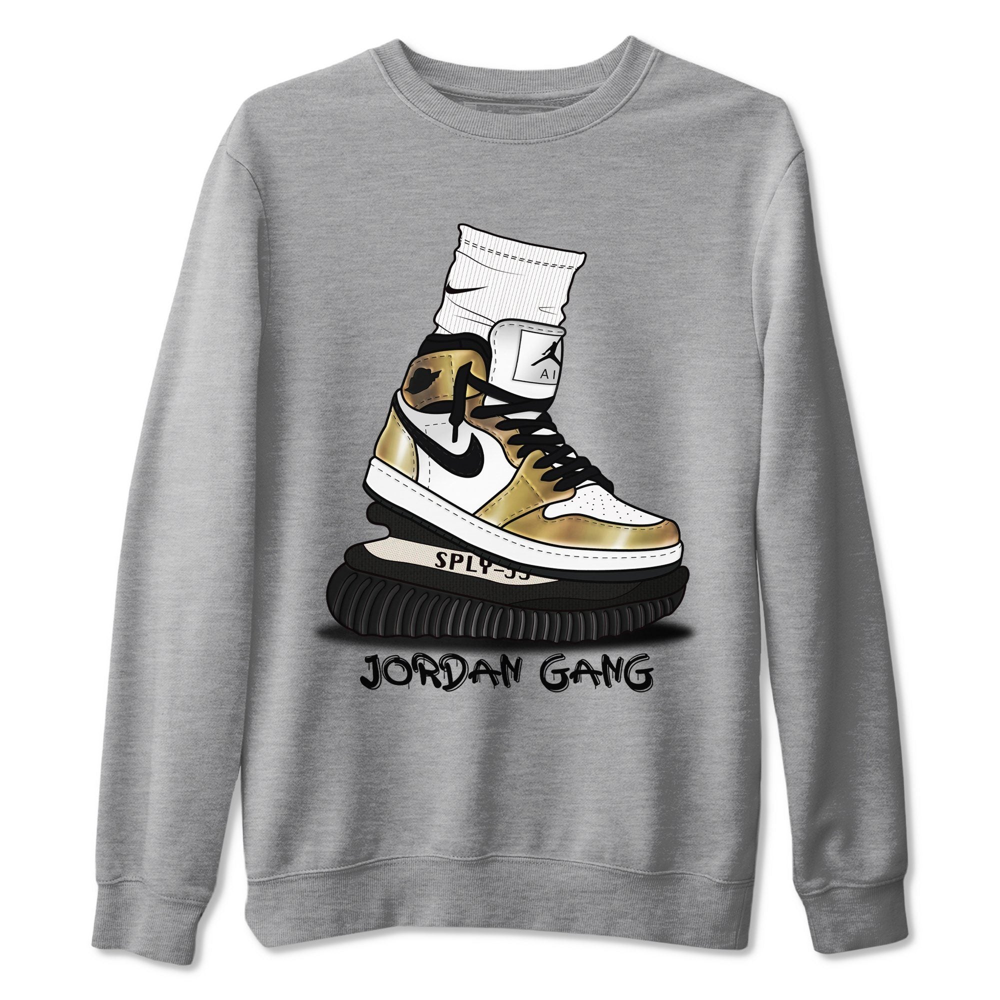 Jordan 1 Metallic Gold Shirt To Match Jordans Jordan Gang Sneaker Tees Jordan 1 Metallic Gold Drip Gear Zone Sneaker Matching Clothing Unisex Shirts