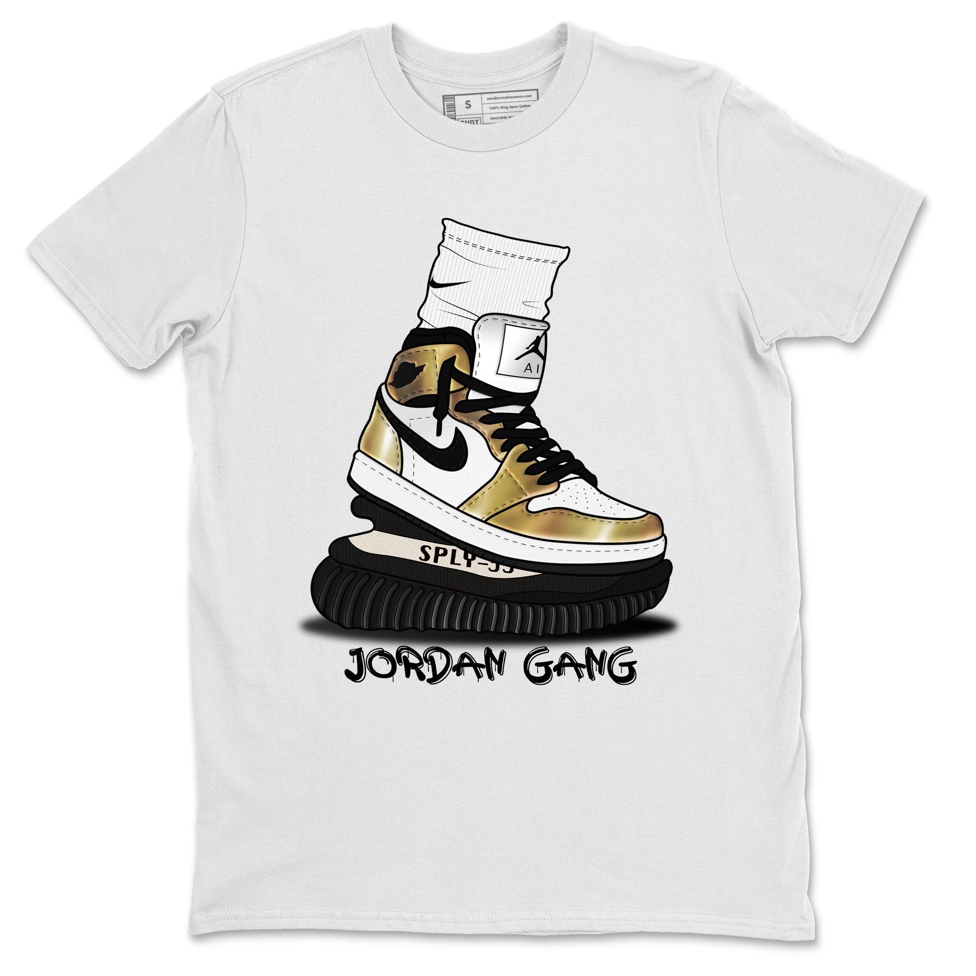 Jordan 1 Metallic Gold Shirt To Match Jordans Jordan Gang Sneaker Tees Jordan 1 Metallic Gold Drip Gear Zone Sneaker Matching Clothing Unisex Shirts