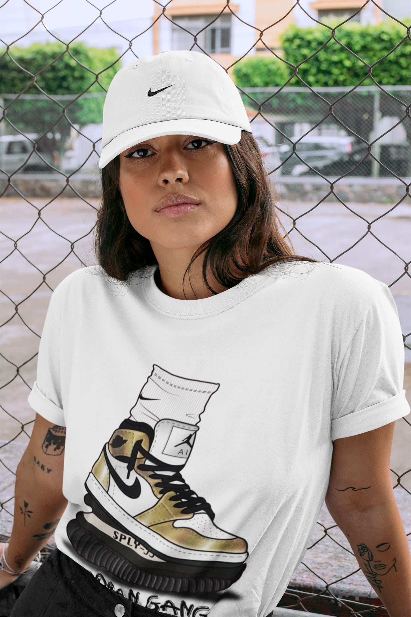 Jordan 1 Metallic Gold Shirt To Match Jordans Jordan Gang Sneaker Tees Jordan 1 Metallic Gold Drip Gear Zone Sneaker Matching Clothing Unisex Shirts