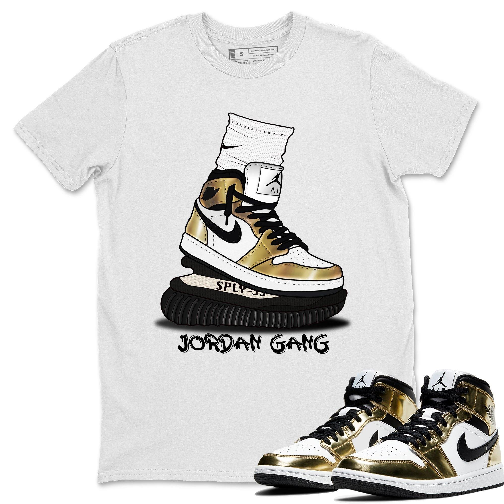 Jordan Gang Unisex Adult Tops - Air Jordan 1 Metallic Gold