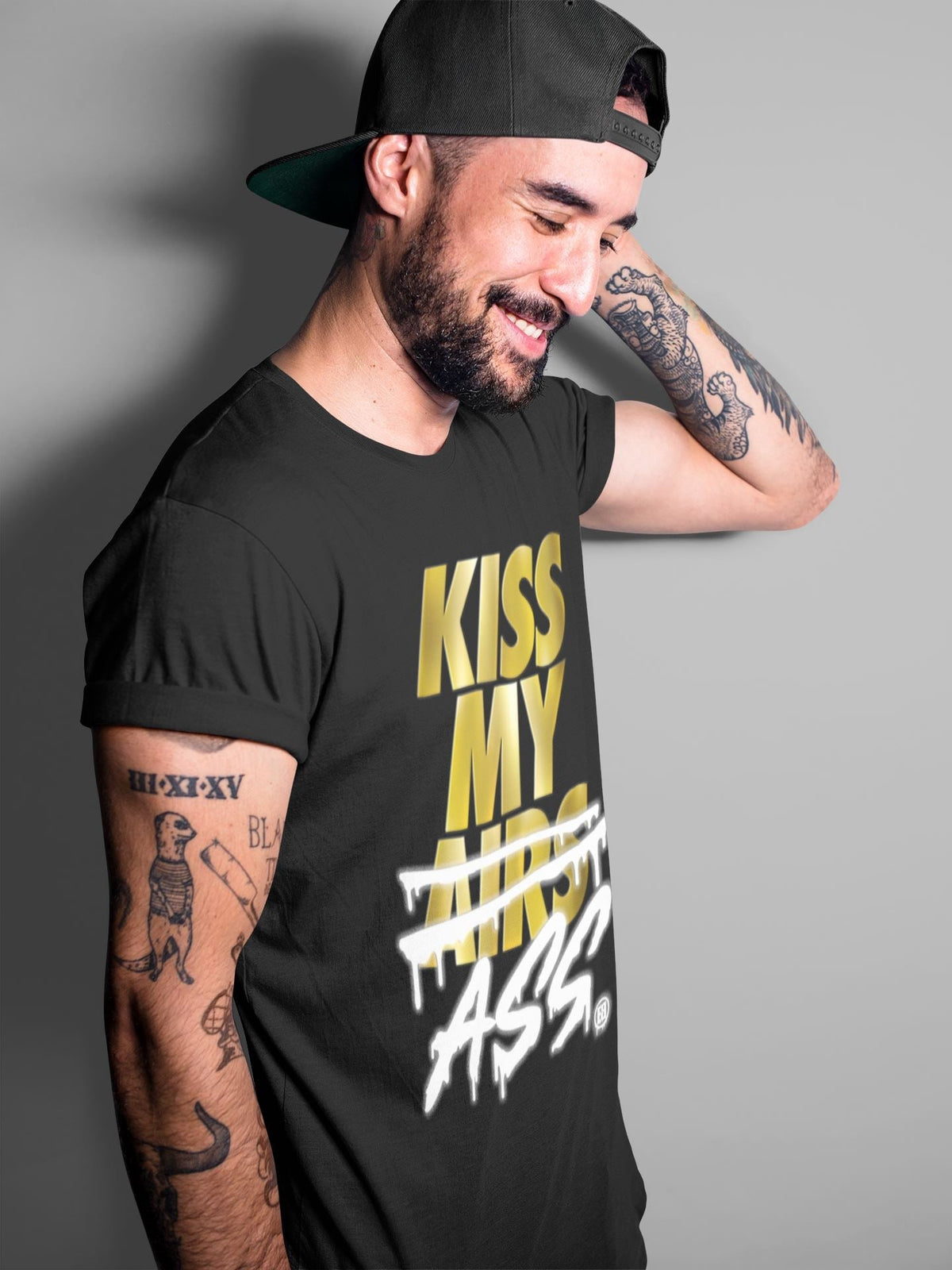 Jordan 1 Metallic Gold Shirt To Match Jordans Kiss My Ass Sneaker Tees Jordan 1 Metallic Gold Drip Gear Zone Sneaker Matching Clothing Unisex Shirts