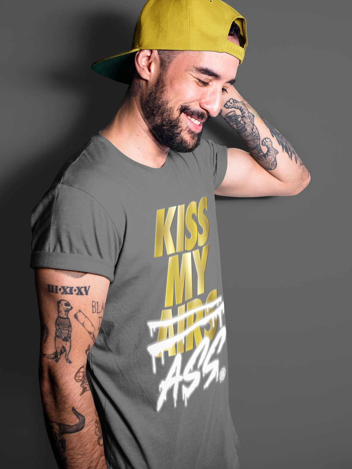 Jordan 1 Metallic Gold Shirt To Match Jordans Kiss My Ass Sneaker Tees Jordan 1 Metallic Gold Drip Gear Zone Sneaker Matching Clothing Unisex Shirts