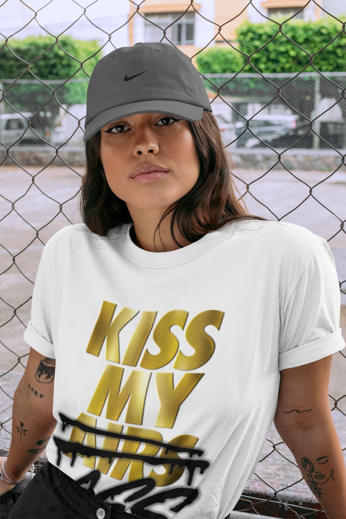 Jordan 1 Metallic Gold Shirt To Match Jordans Kiss My Ass Sneaker Tees Jordan 1 Metallic Gold Drip Gear Zone Sneaker Matching Clothing Unisex Shirts