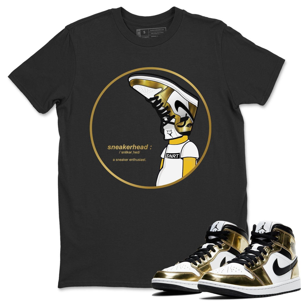 Jordan 1 Metallic Gold Shirt To Match Jordans Sneakerhead Sneaker Tees Jordan 1 Metallic Gold Drip Gear Zone Sneaker Matching Clothing Unisex Shirts