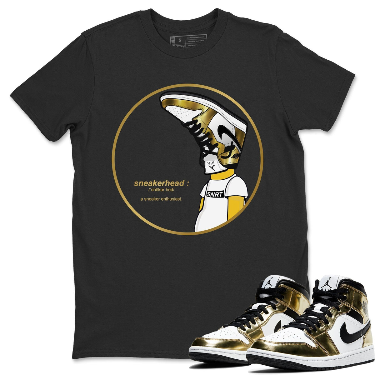 Jordan 1 Metallic Gold Shirt To Match Jordans Sneakerhead Sneaker Tees Jordan 1 Metallic Gold Drip Gear Zone Sneaker Matching Clothing Unisex Shirts