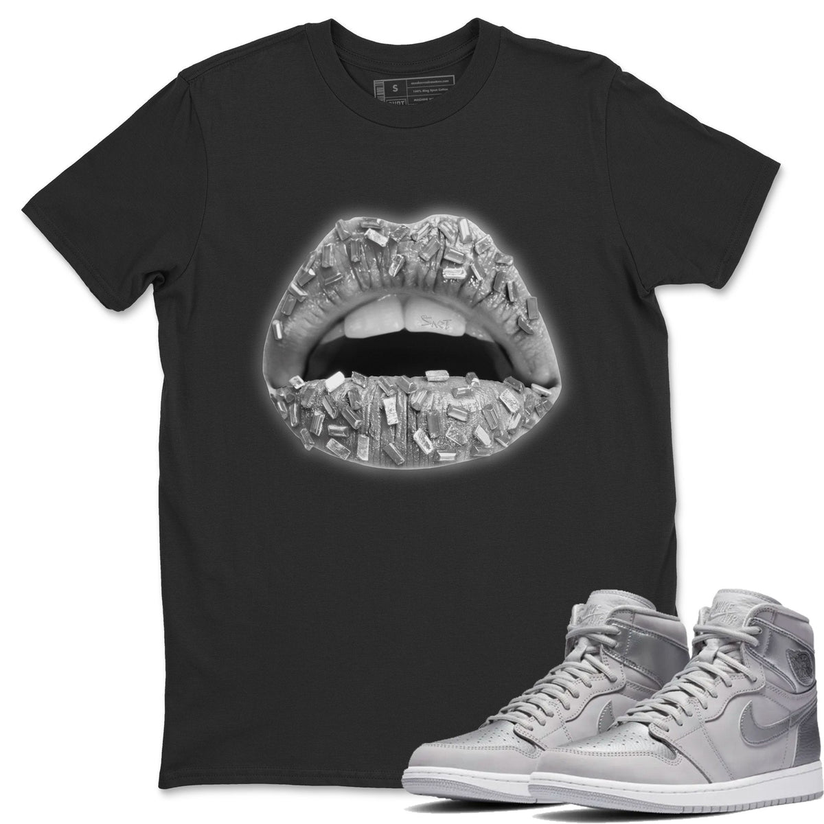 Jordan 1 Tokyo Sneaker Matching T-Shirt Lips Jewel Sneaker Tees Jordan 1 Tokyo Sneaker Release Tees Crew Neck Tees