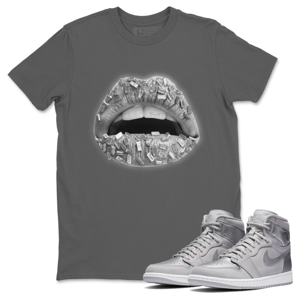 Jordan 1 Tokyo Sneaker Matching T-Shirt Lips Jewel Sneaker Tees Jordan 1 Tokyo Sneaker Release Tees Crew Neck Tees