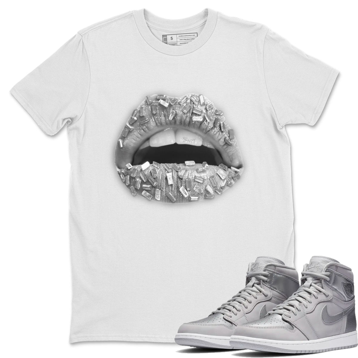 Jordan 1 Tokyo Sneaker Matching T-Shirt Lips Jewel Sneaker Tees Jordan 1 Tokyo Sneaker Release Tees Crew Neck Tees
