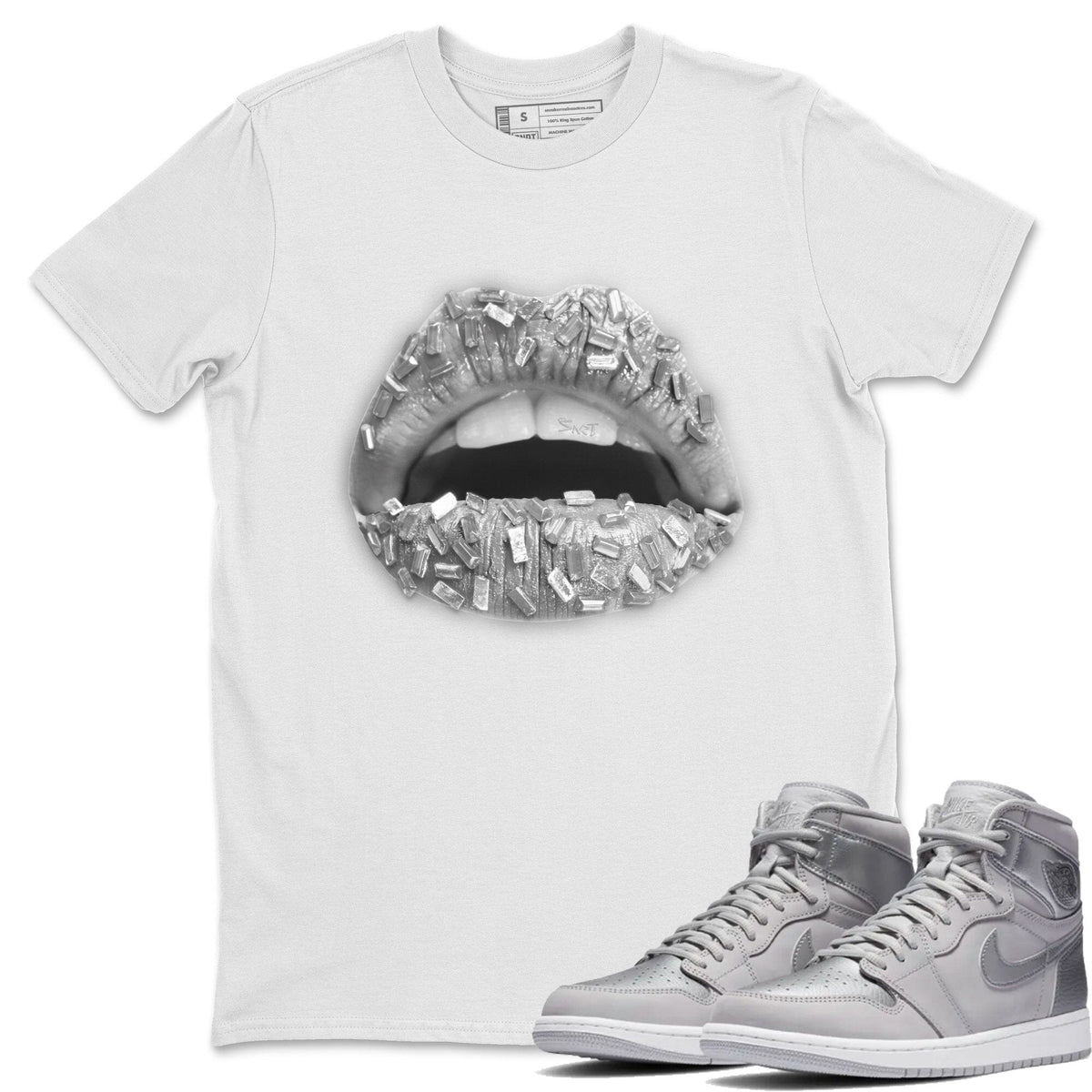 Jordan 1 Tokyo Sneaker Matching T-Shirt Lips Jewel Sneaker Tees Jordan 1 Tokyo Sneaker Release Tees Crew Neck Tees