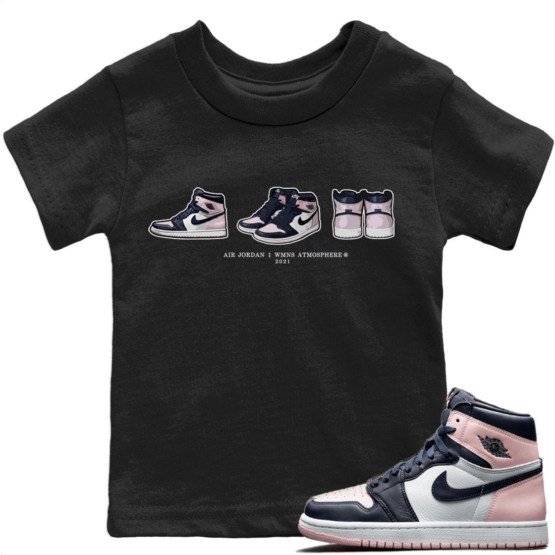 Jordan 1 Atmosphere Sneaker Match Tees Air Jordan 1 Prelude Sneaker Tees Jordan 1 Atmosphere Jordan to match sneaker T-Shirt Kids Shirts
