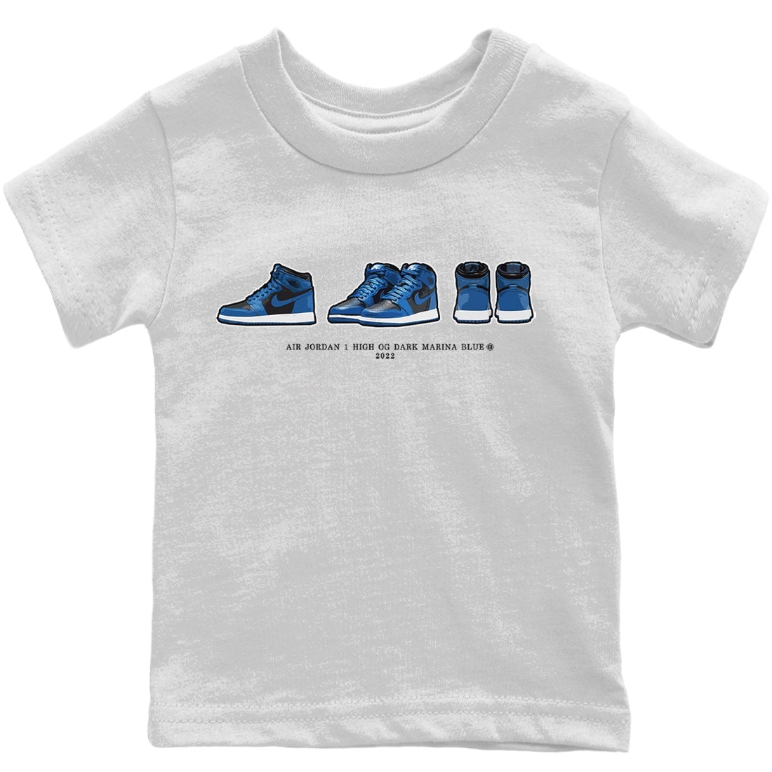 Jordan 1 Dark Marina Blue Sneaker Matching T-Shirt Air Jordan 1 Prelude Sneaker Tees Jordan 1 Dark Marina Blue Sneaker Release Tees Kids Shirts
