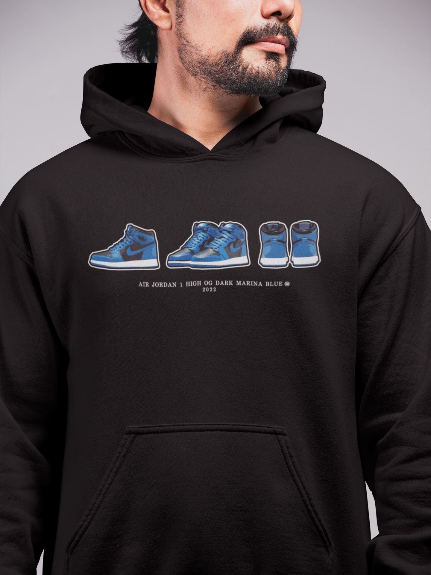 Jordan 1 Dark Marina Blue Sneaker Matching T-Shirt Air Jordan 1 Prelude Sneaker Tees Jordan 1 Dark Marina Blue Sneaker Release Tees Crew Neck Tees