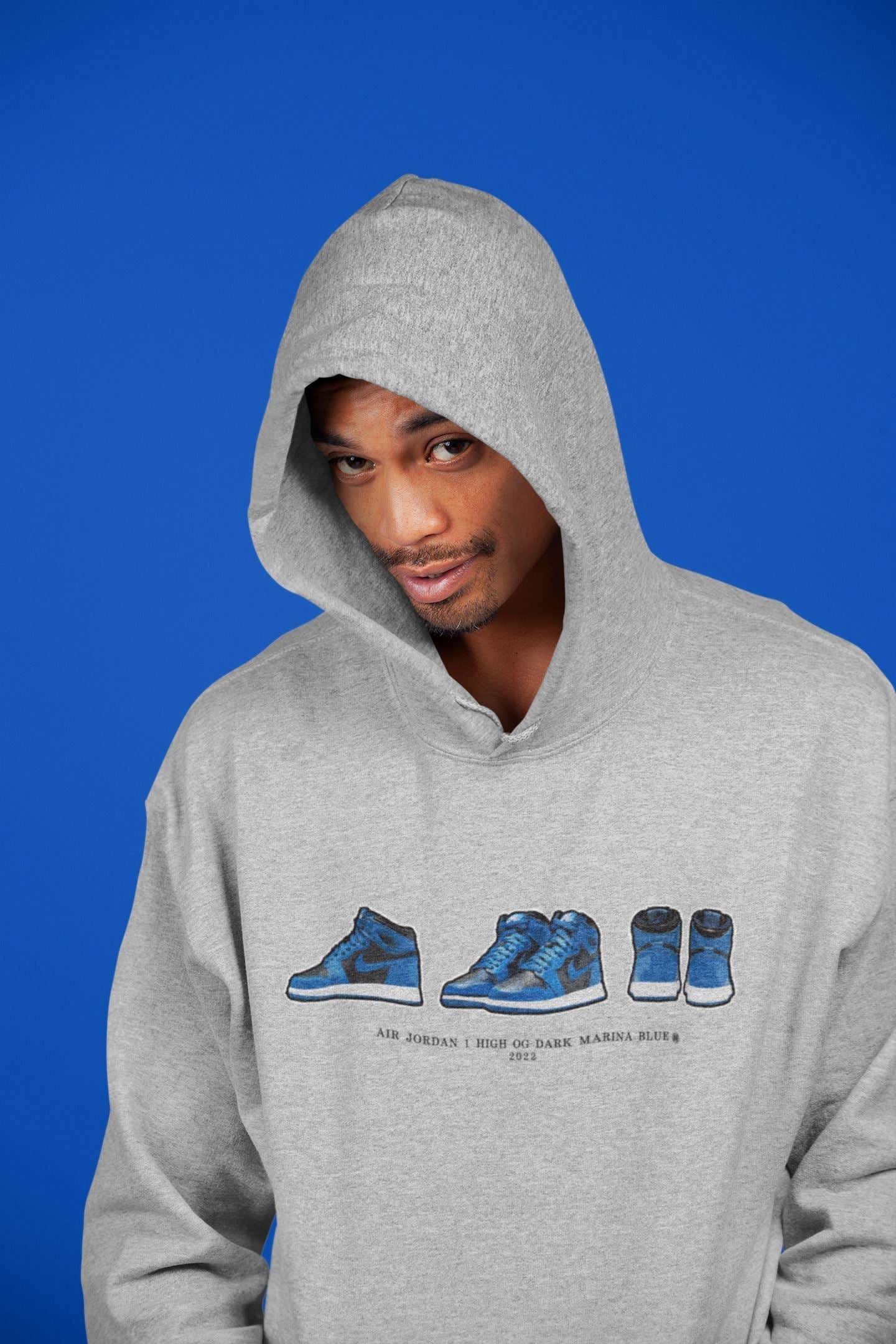 Jordan 1 Dark Marina Blue Sneaker Matching T-Shirt Air Jordan 1 Prelude Sneaker Tees Jordan 1 Dark Marina Blue Sneaker Release Tees Crew Neck Tees