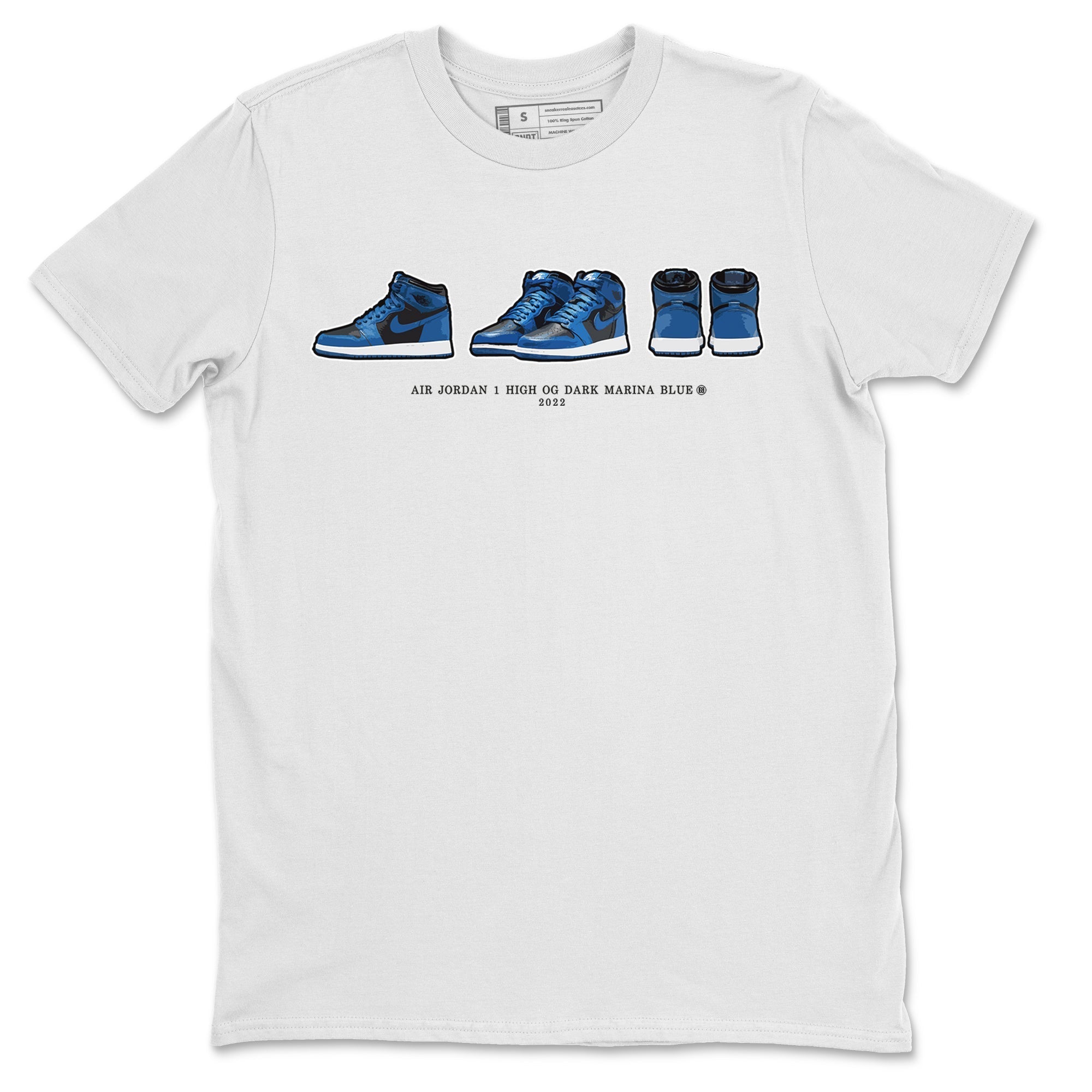 Jordan 1 Dark Marina Blue Sneaker Matching T-Shirt Air Jordan 1 Prelude Sneaker Tees Jordan 1 Dark Marina Blue Sneaker Release Tees Crew Neck Tees