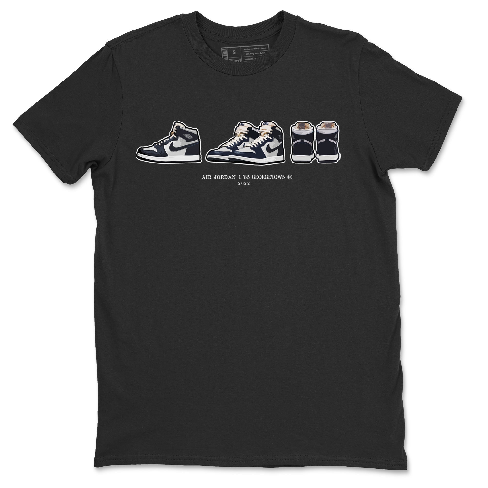 Jordan 1 85 Georgetown Sneaker Match Tees Air Jordan 1 Prelude Sneaker Tees Jordan 1 85 Georgetown Jordan to match sneaker T-Shirt Crew Neck Shirts