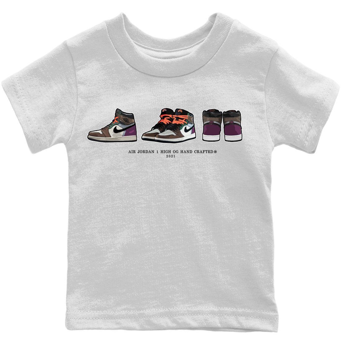 Jordan 1 Hand Crafted Sneaker Matching T-Shirt Air Jordan 1 Prelude Sneaker Tees Jordan 1 Hand Crafted Sneaker Release Tees Kids Shirts
