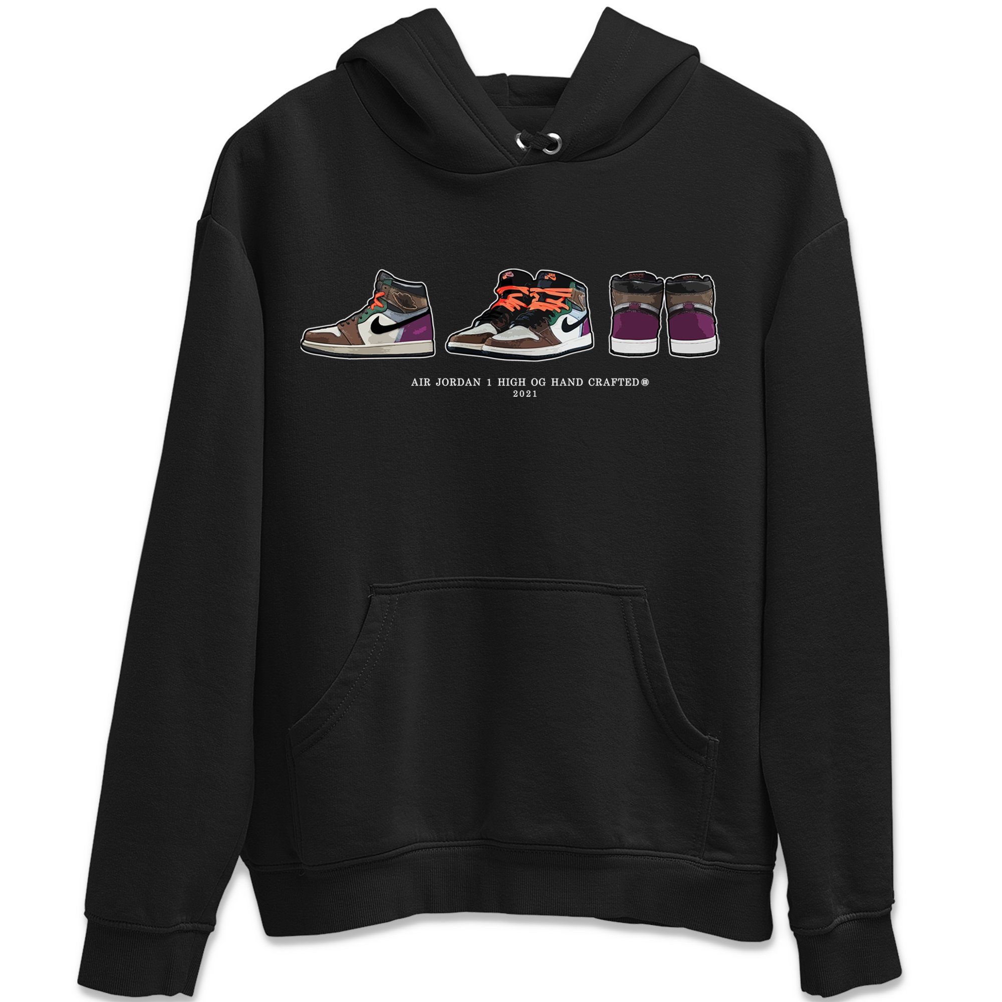 Jordan 1 Hand Crafted Sneaker Matching T-Shirt Air Jordan 1 Prelude Sneaker Tees Jordan 1 Hand Crafted Sneaker Release Tees Crew Neck Tees