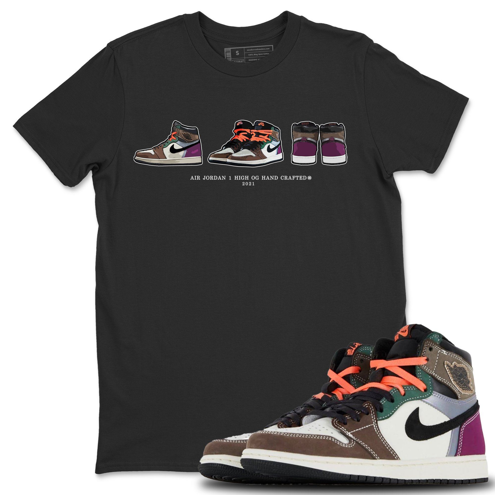 Jordan 1 Hand Crafted Sneaker Matching T-Shirt Air Jordan 1 Prelude Sneaker Tees Jordan 1 Hand Crafted Sneaker Release Tees Crew Neck Tees