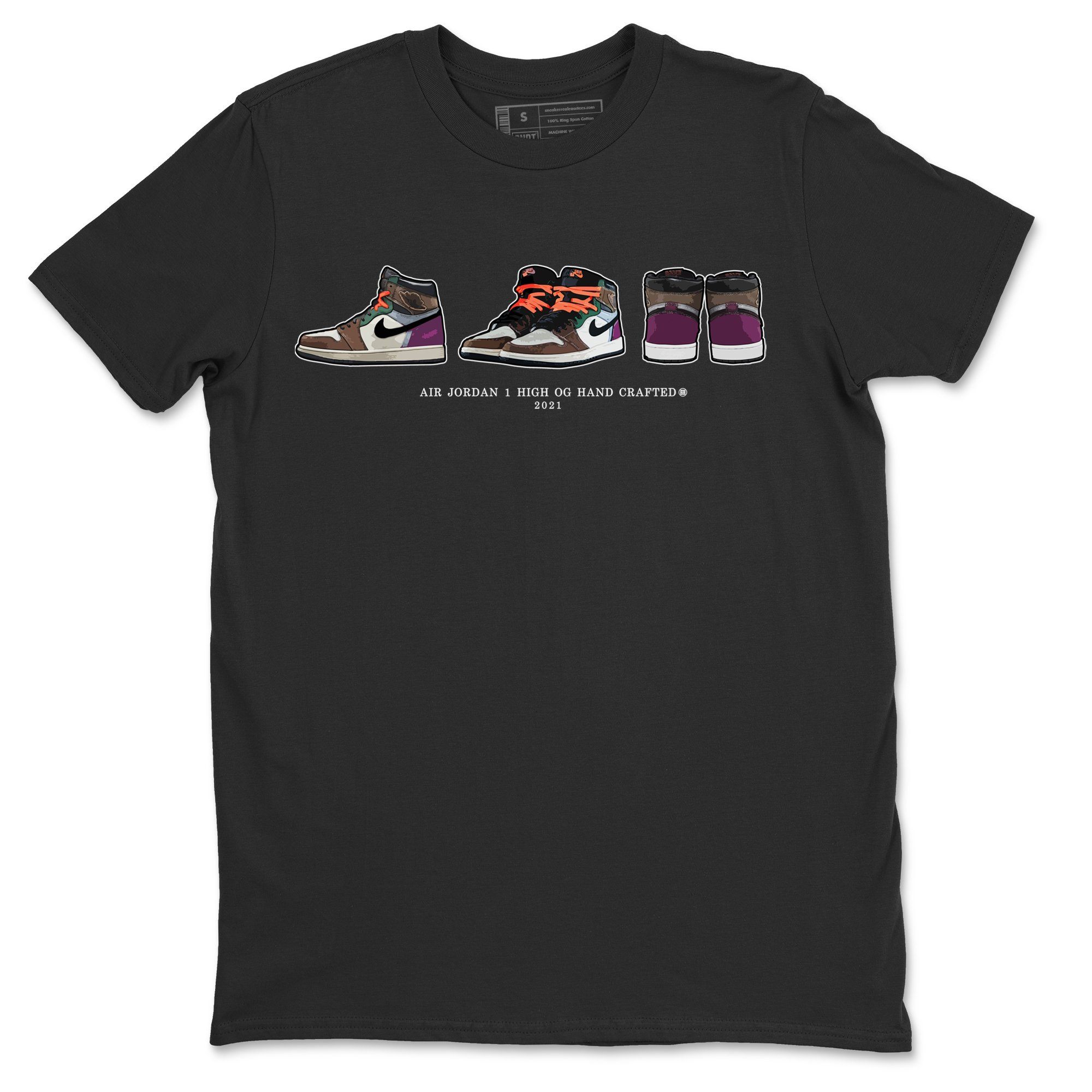 Jordan 1 Hand Crafted Sneaker Matching T-Shirt Air Jordan 1 Prelude Sneaker Tees Jordan 1 Hand Crafted Sneaker Release Tees Crew Neck Tees