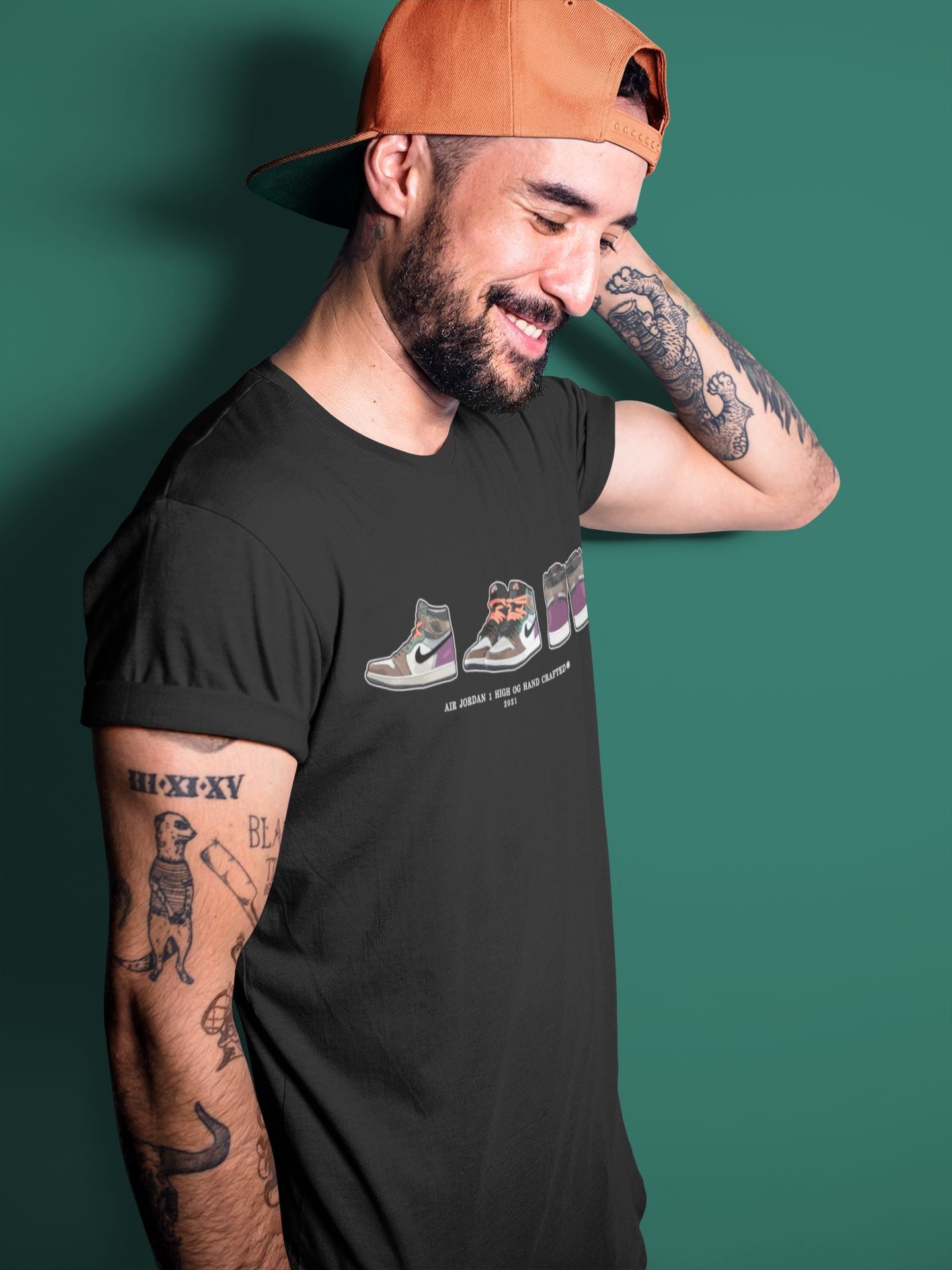 Jordan 1 Hand Crafted Sneaker Matching T-Shirt Air Jordan 1 Prelude Sneaker Tees Jordan 1 Hand Crafted Sneaker Release Tees Crew Neck Tees