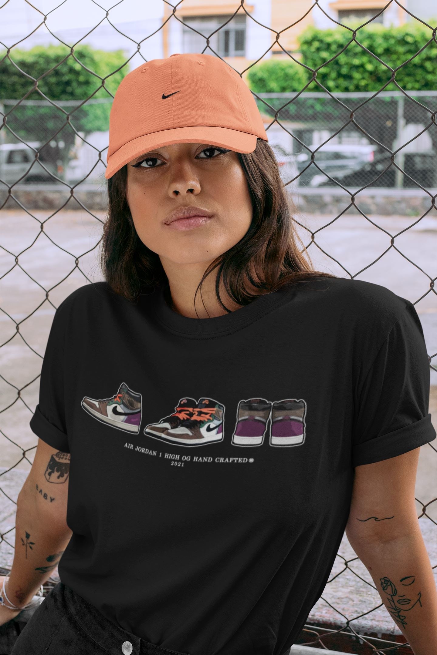 Jordan 1 Hand Crafted Sneaker Matching T-Shirt Air Jordan 1 Prelude Sneaker Tees Jordan 1 Hand Crafted Sneaker Release Tees Crew Neck Tees